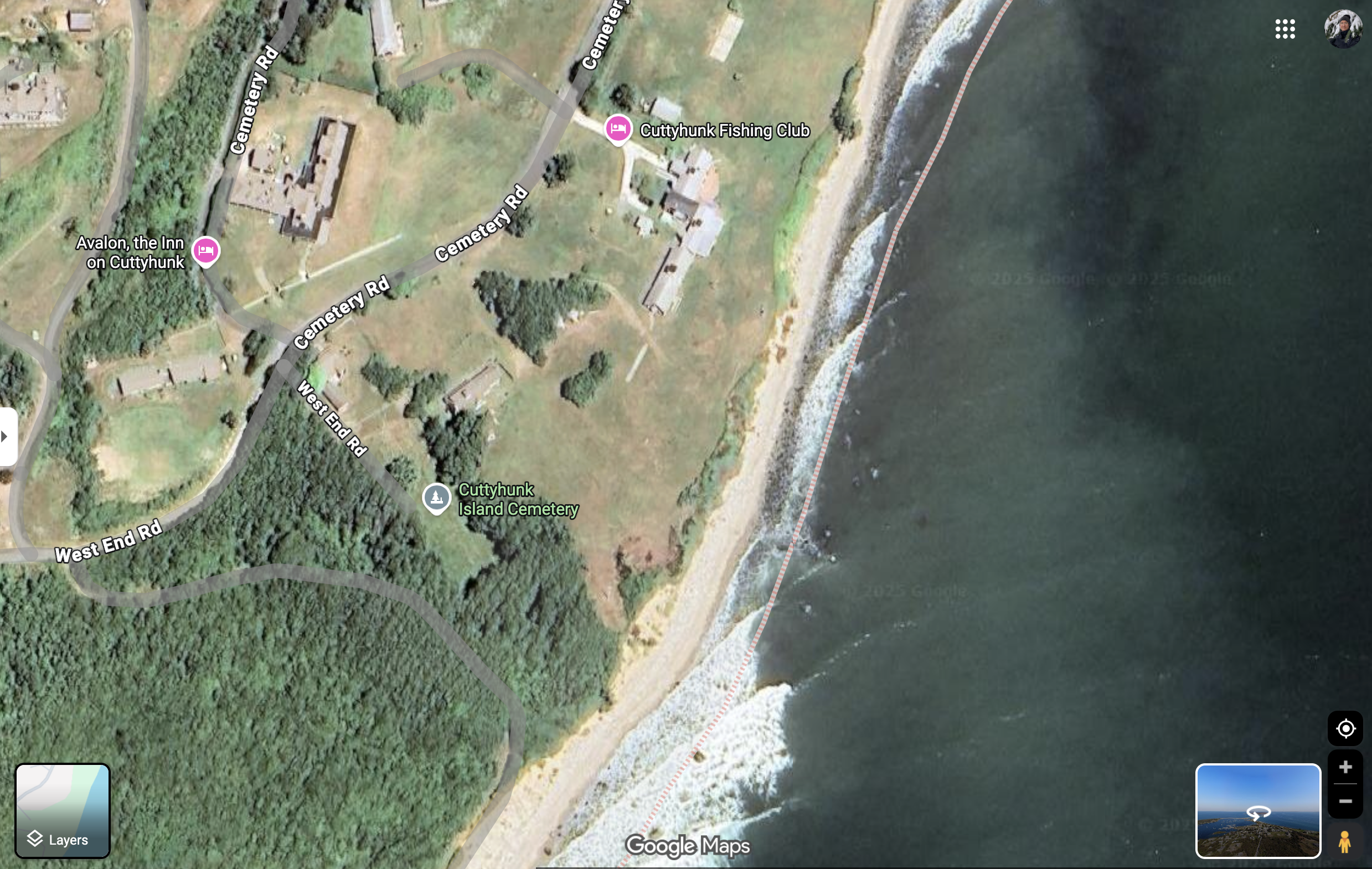 Aerial view of the Cuttyhenge site.