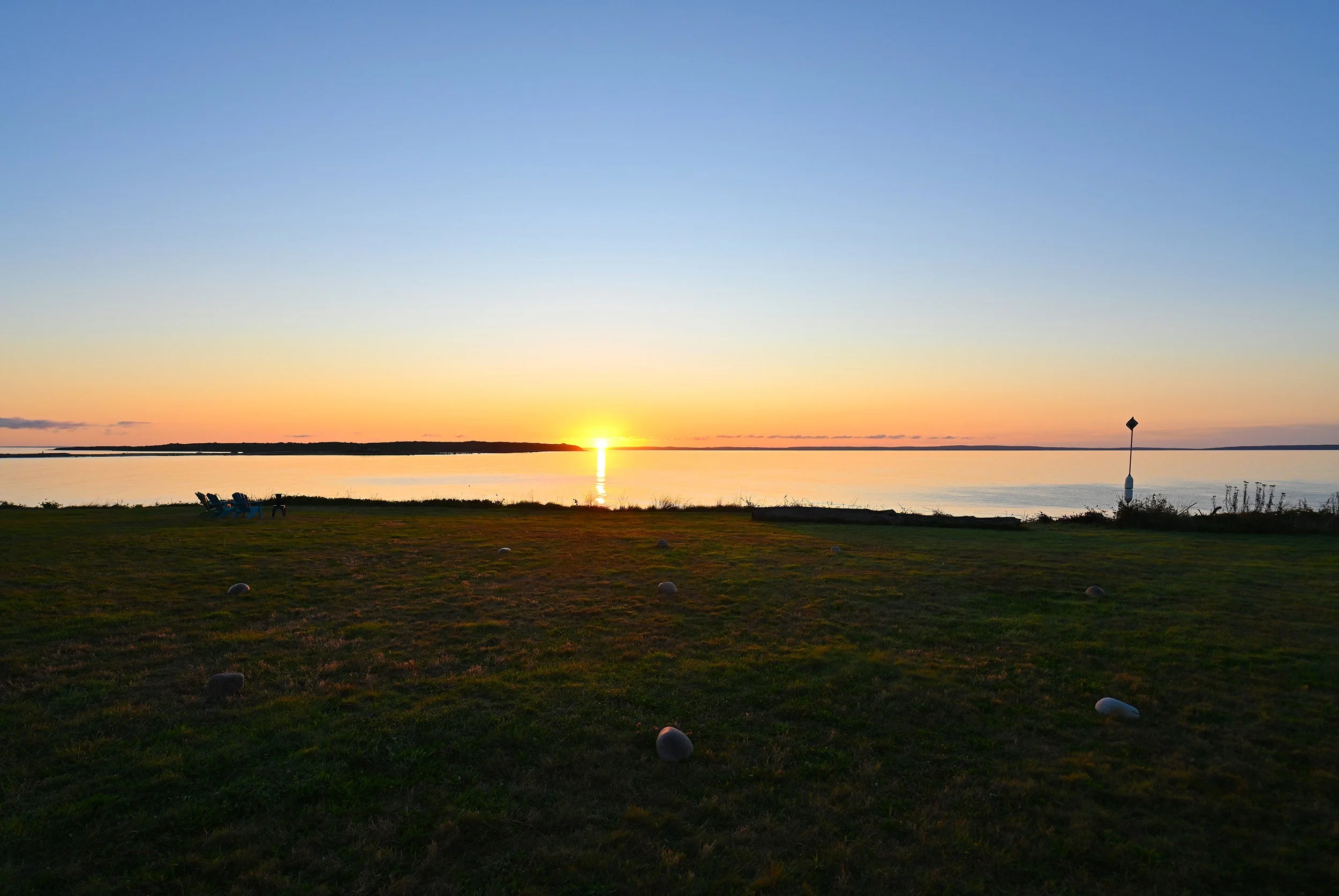 Sunrise facing due east, September 13, 2025, 6:25am EST