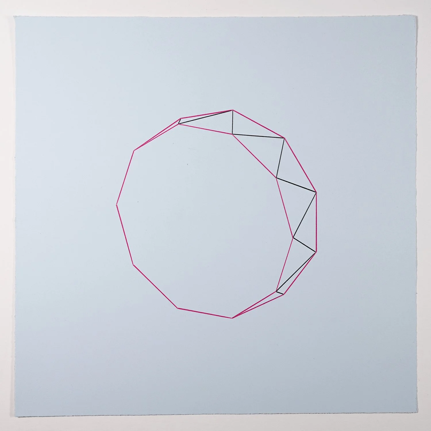 Matthew Deleget, Hand Theories 10, 2001, Colored pencil on paper, 15 x 15 inches, #893