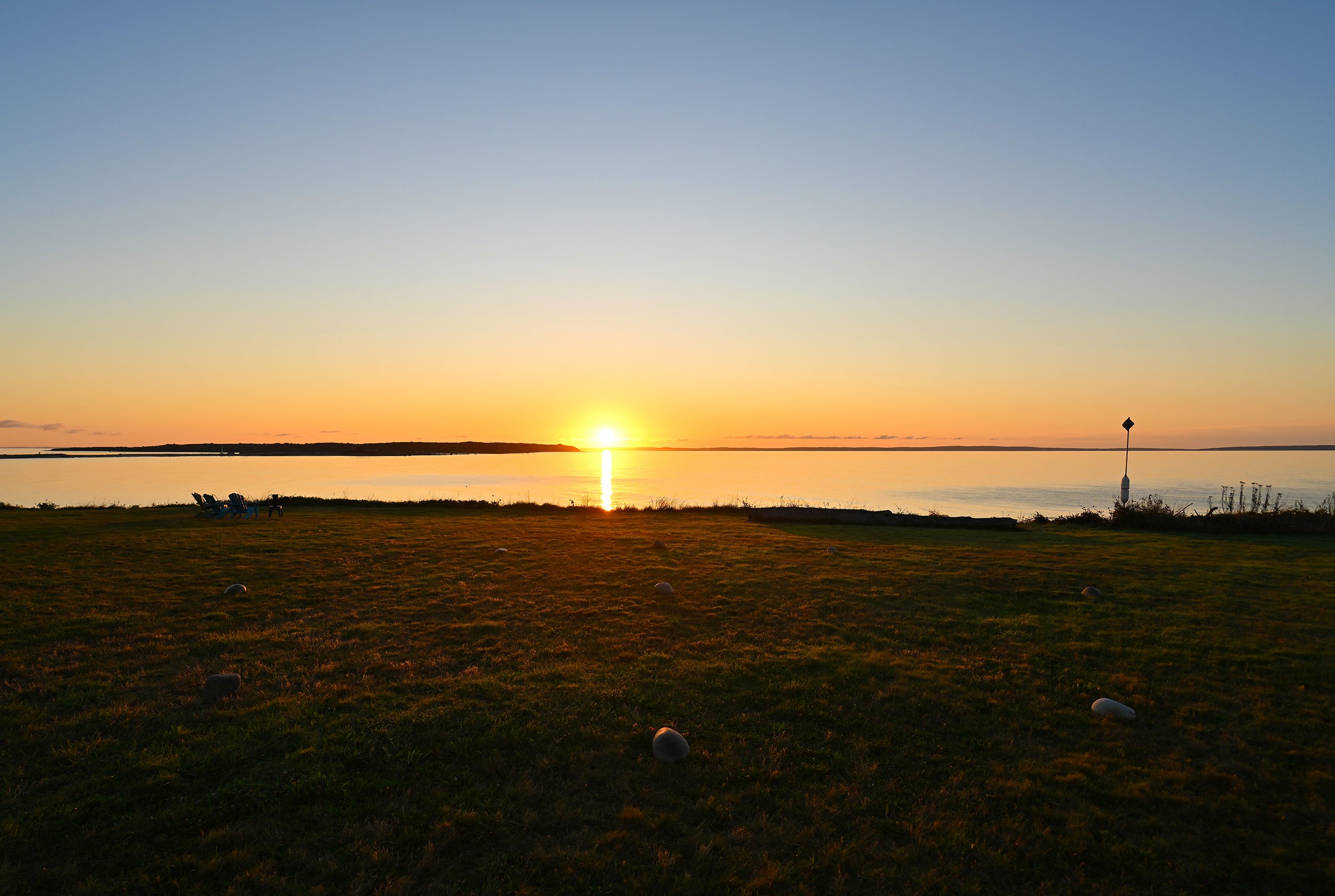 Sunrise facing due east, September 13, 2025, 6:29am EST