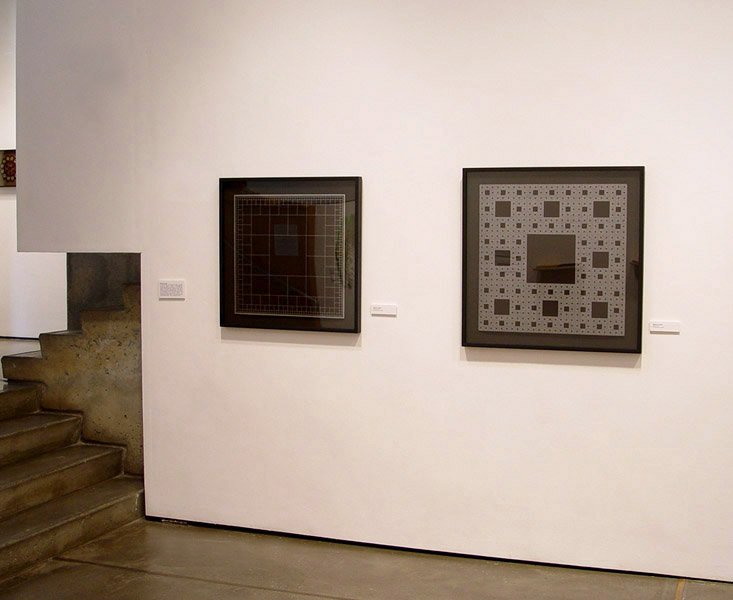 View of group exhibition All the Numbers I Know, The Rotunda Gallery, Brooklyn, NY, 2004, Curated by Meridith McNeal (left: Archetype, right: Carpet)