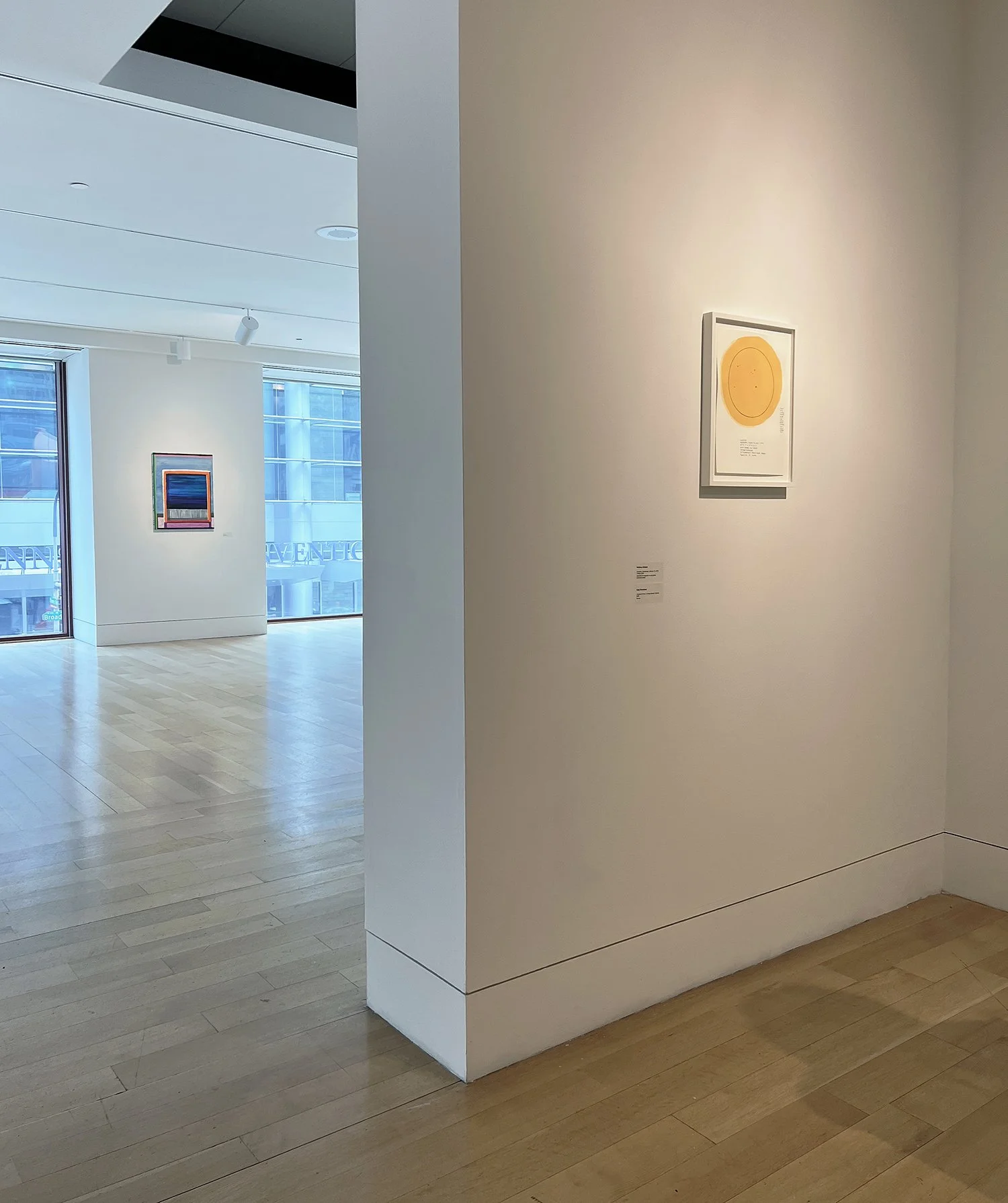 Exhibition view of the Horizon: A Faculty Exhibition, Curated by Eileen Neff, Pennsylvania Academy of the Fine Arts, Philadelphia, PA, 2023-2024 (l to r: Clint Jukkala, Matthew Deleget)
