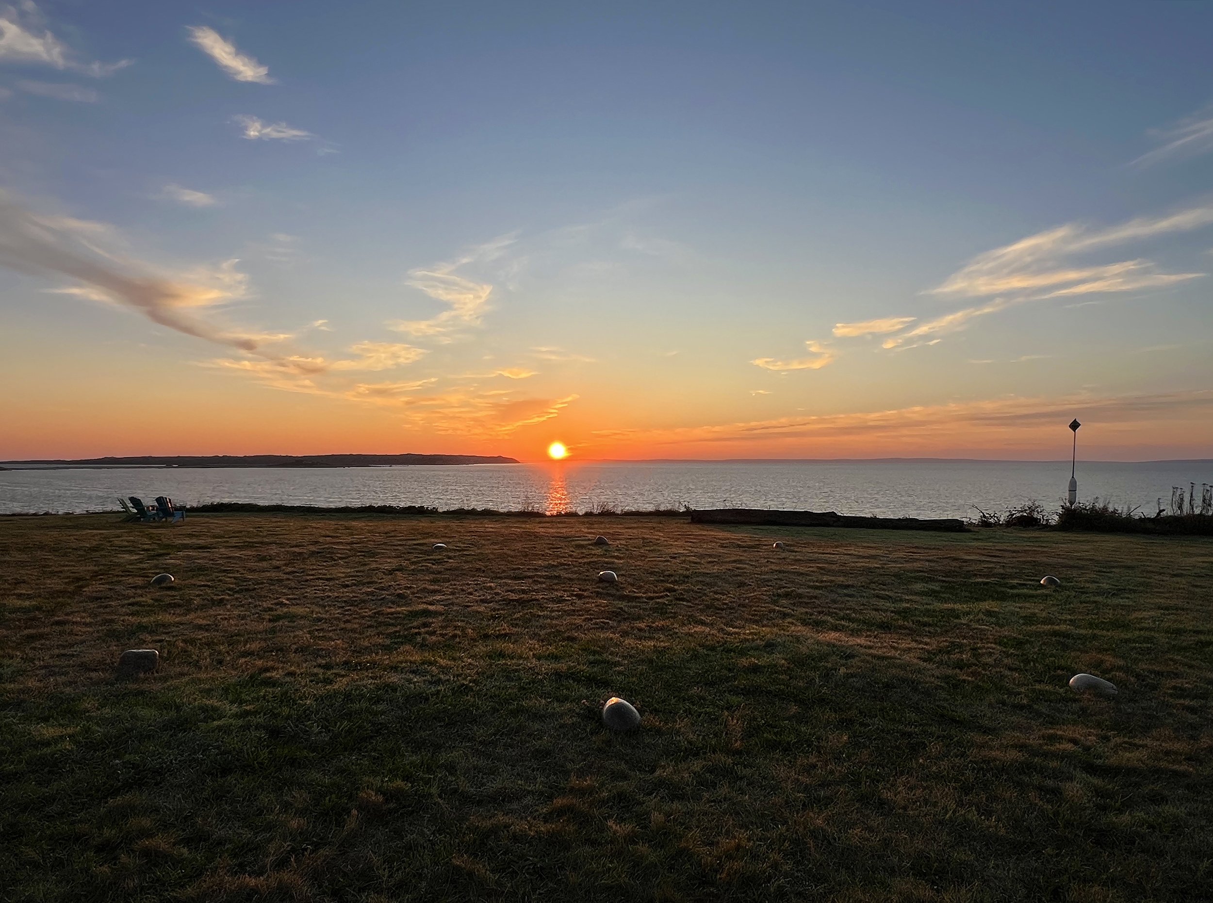 Sunrise facing due east, September 15, 2025 at 6:30am EST