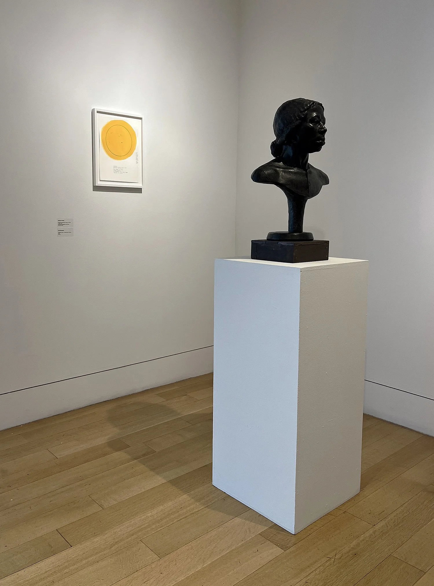 Exhibition view of On the Horizon: A Faculty Exhibition, Curated by Eileen Neff, Pennsylvania Academy of the Fine Arts, Philadelphia, PA, 2023-2024 (l to r: Matthew Deleget, Kate Brockman)