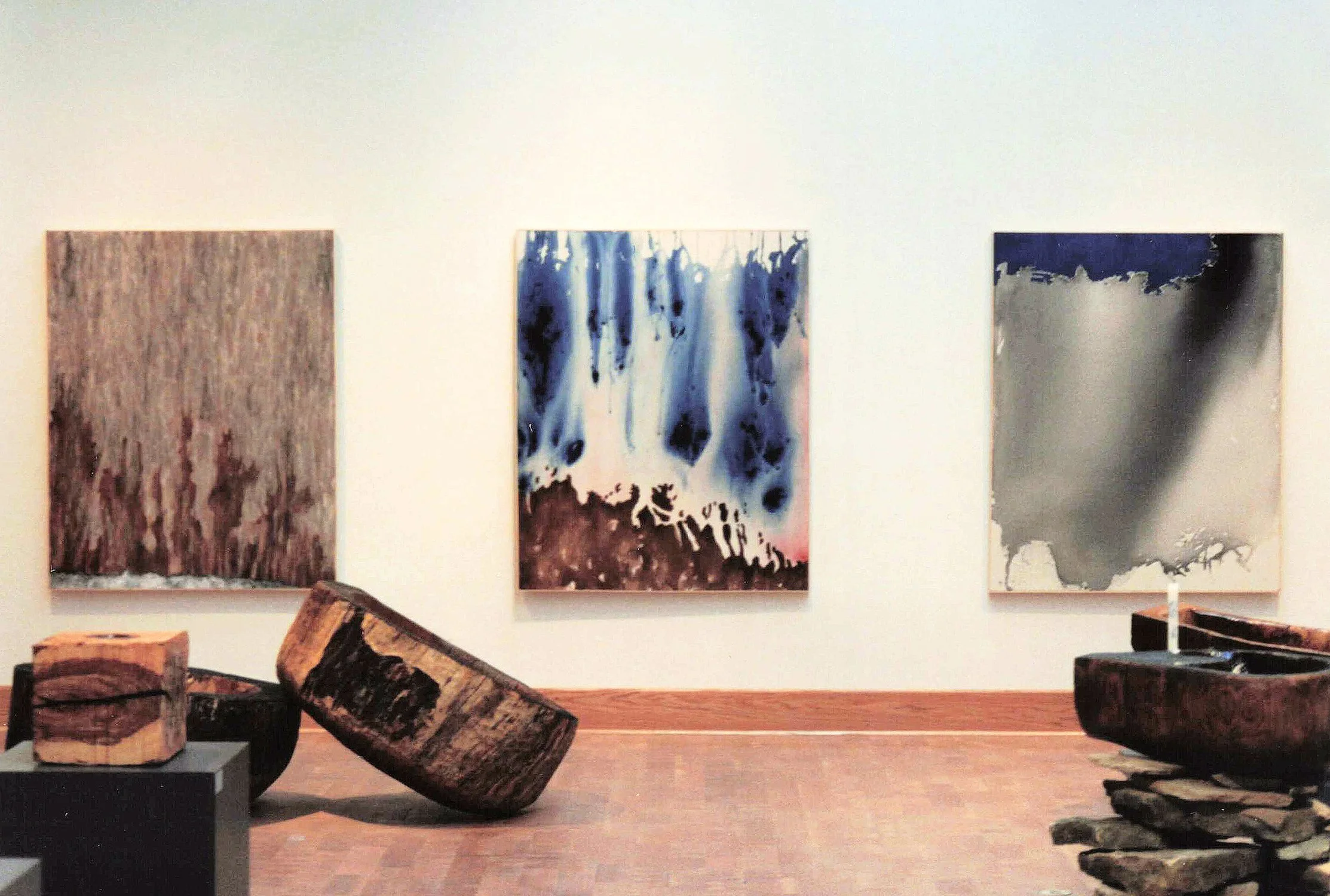 Matthew Deleget, Paintings, 1993-1994, Acrylic, ink, charcoal, and pencil on canvas, 5 x 4 feet each