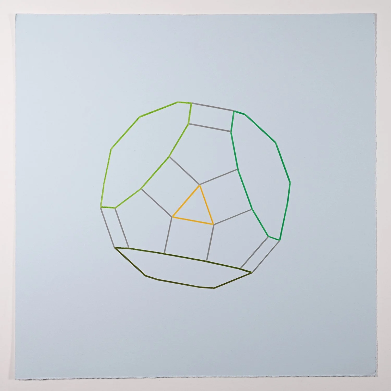 Matthew Deleget, Hand Theories 23, 2001, Colored pencil on paper, 15 x 15 inches, #906
