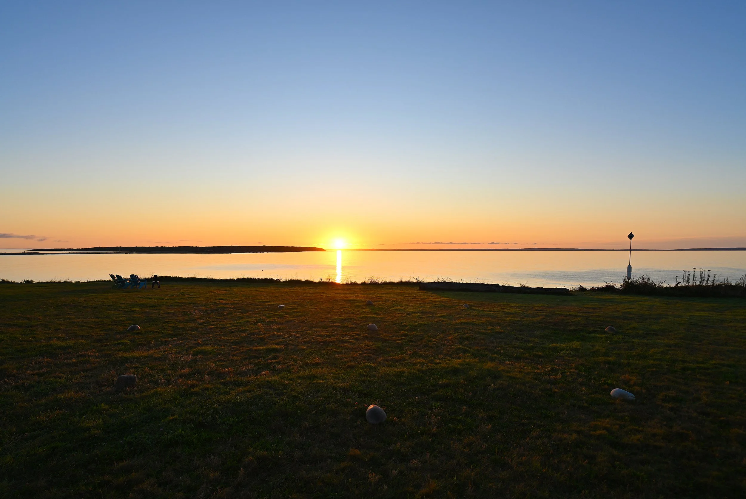 Sunrise facing due east, September 13, 2025, 6:28am EST