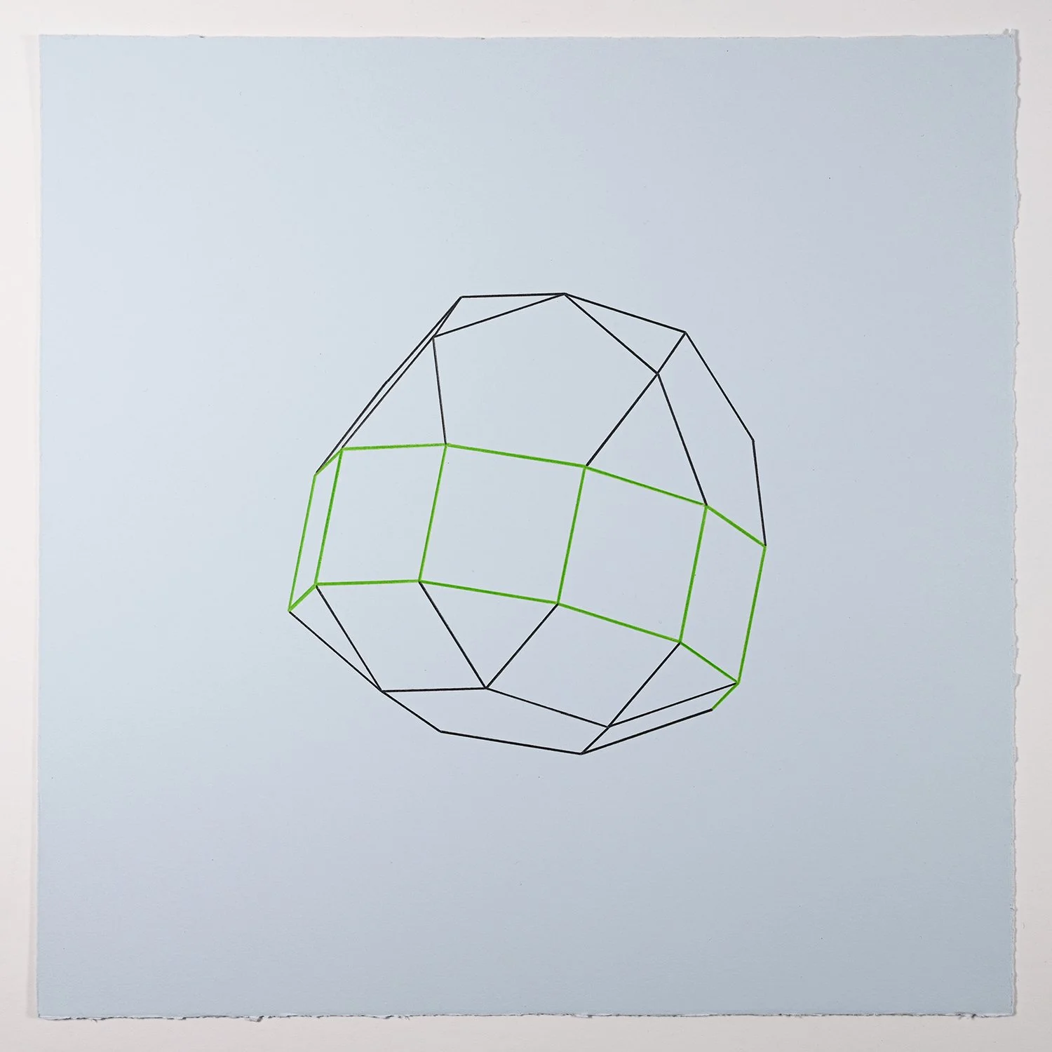 Matthew Deleget, Hand Theories 9, 2001, Colored pencil on paper, 15 x 15 inches, #892