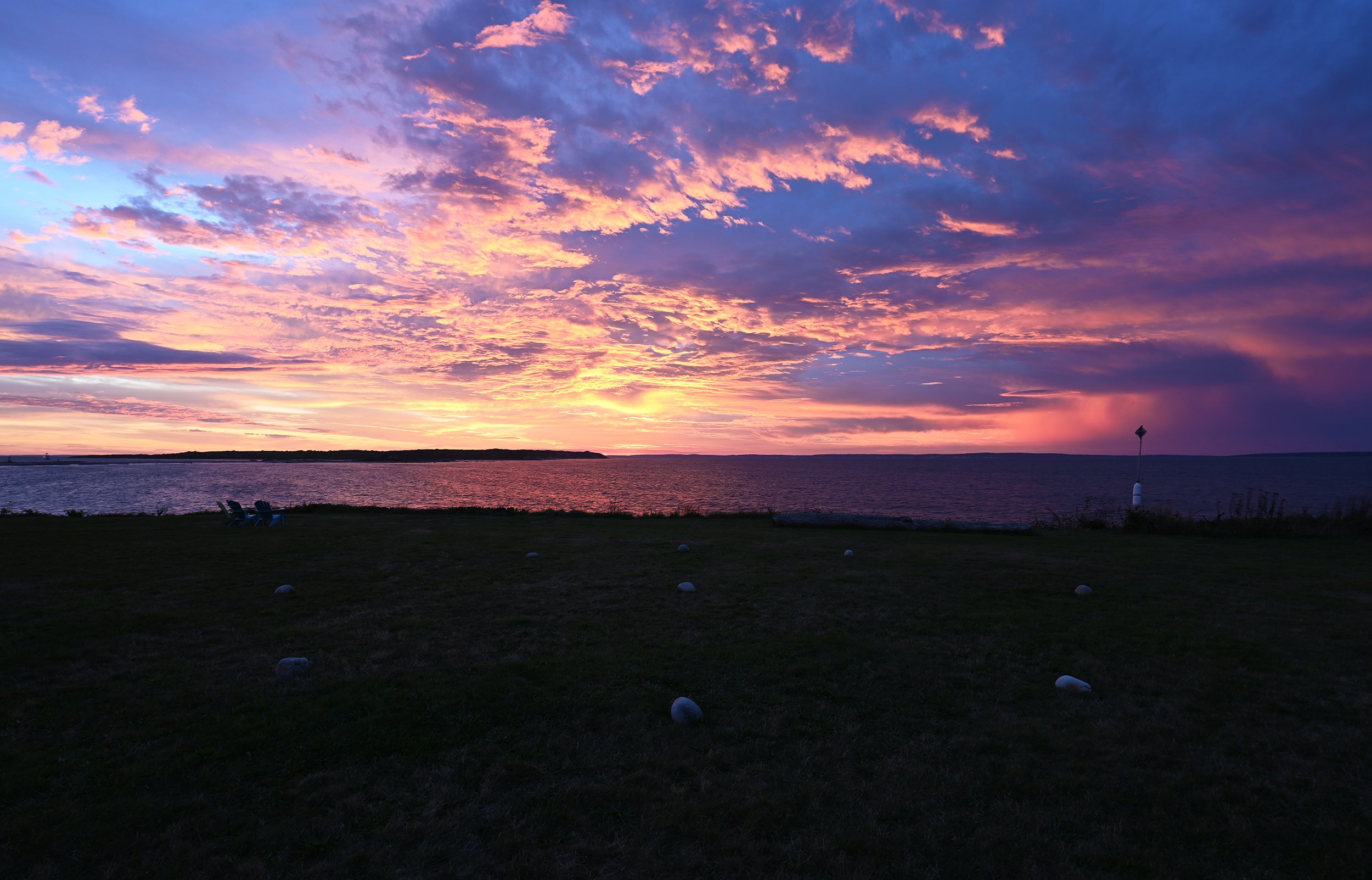 Sunrise facing due east, September 17, 2025, 6:20am EST