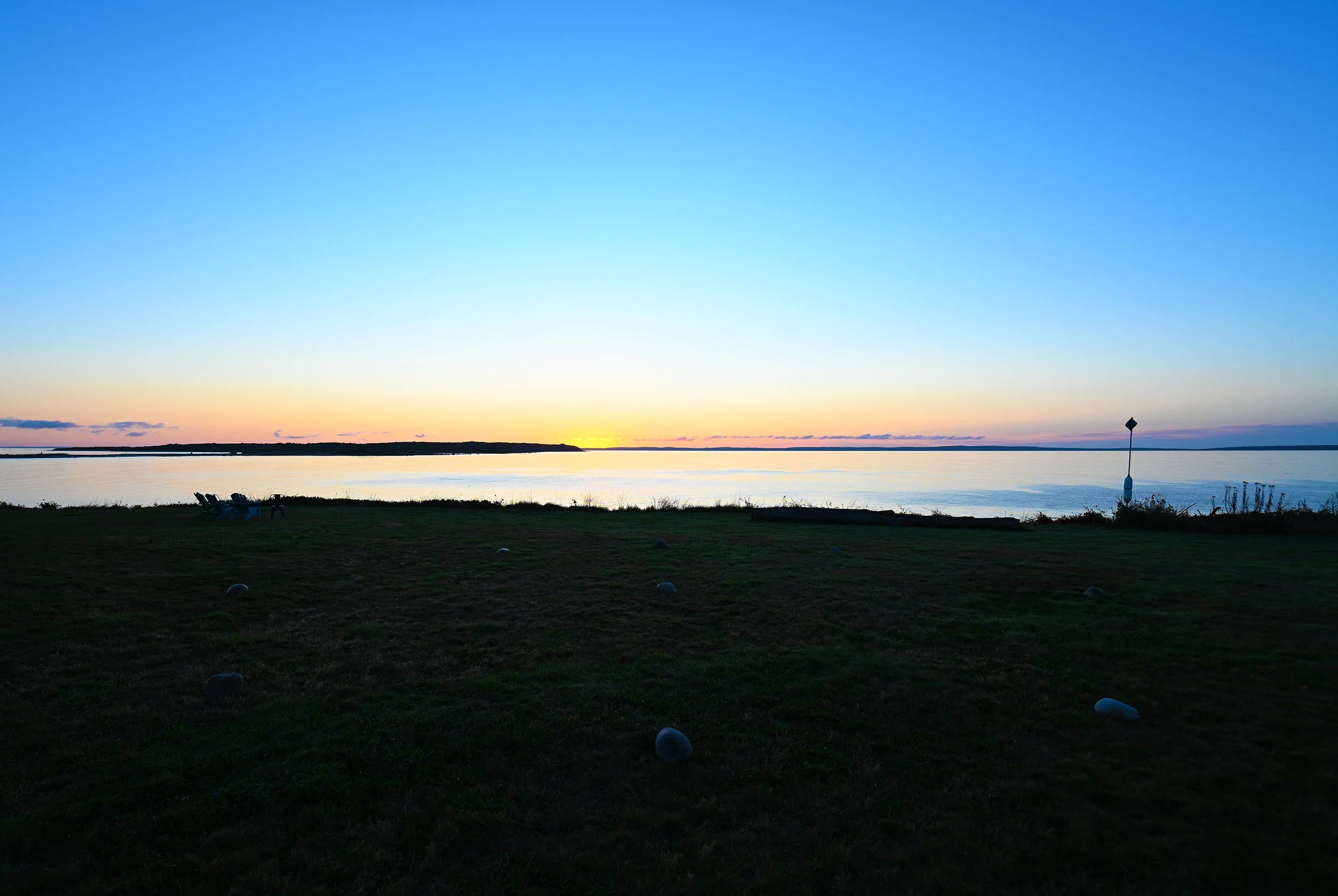 Sunrise facing due east, September 13, 2025, 6:21 am EST