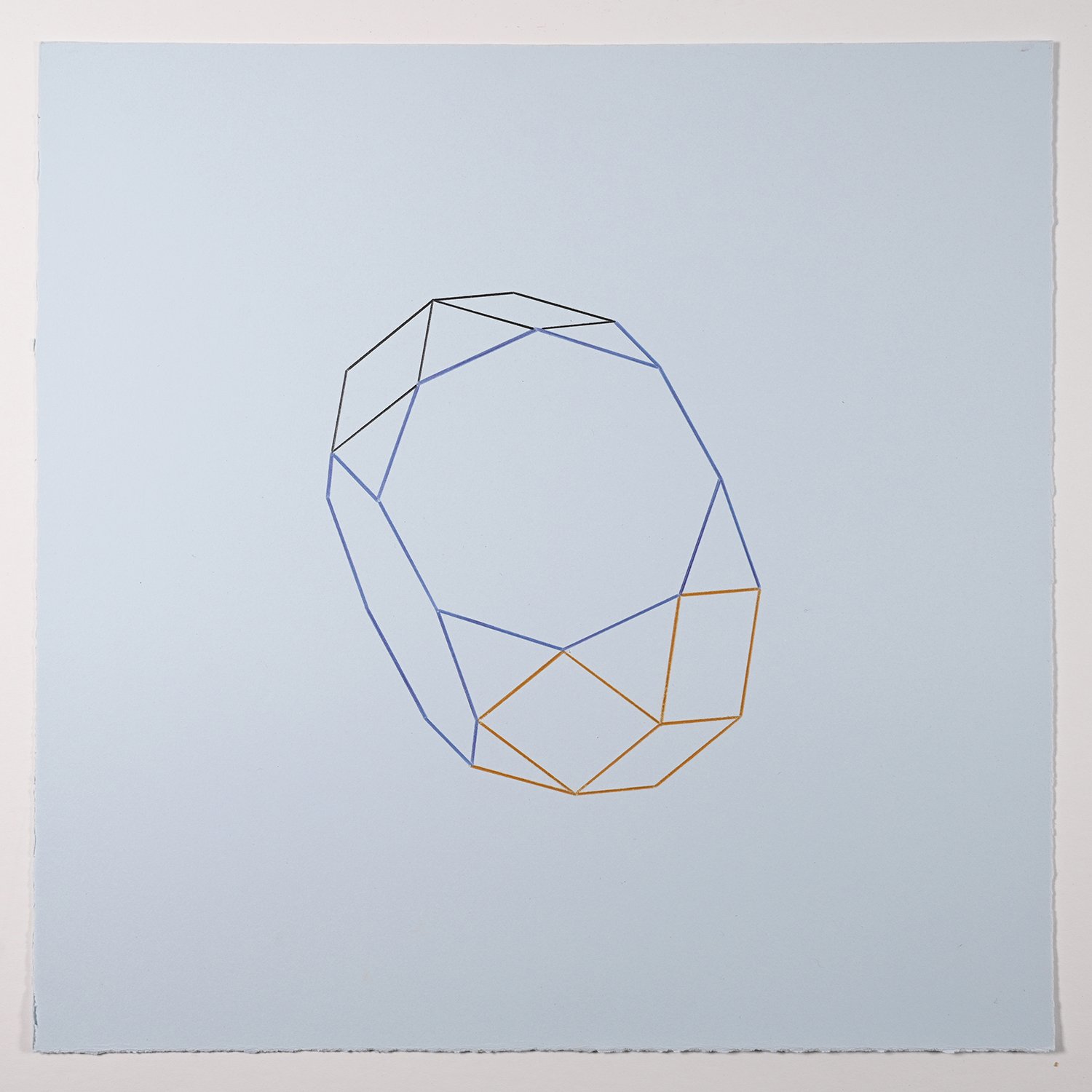 Matthew Deleget, Hand Theories 14, 2001, Colored pencil on paper, 15 x 15 inches, #897
