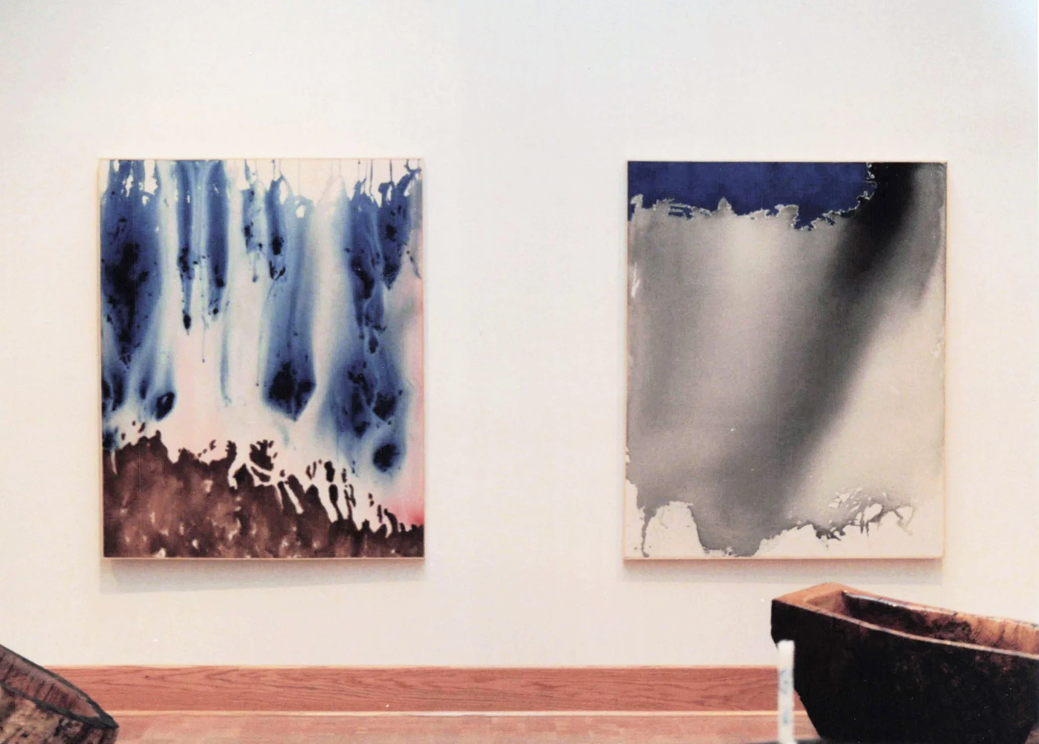 Matthew Deleget, Paintings, 1993-1994, Acrylic, ink, charcoal, and pencil on canvas, 5 x 4 feet each