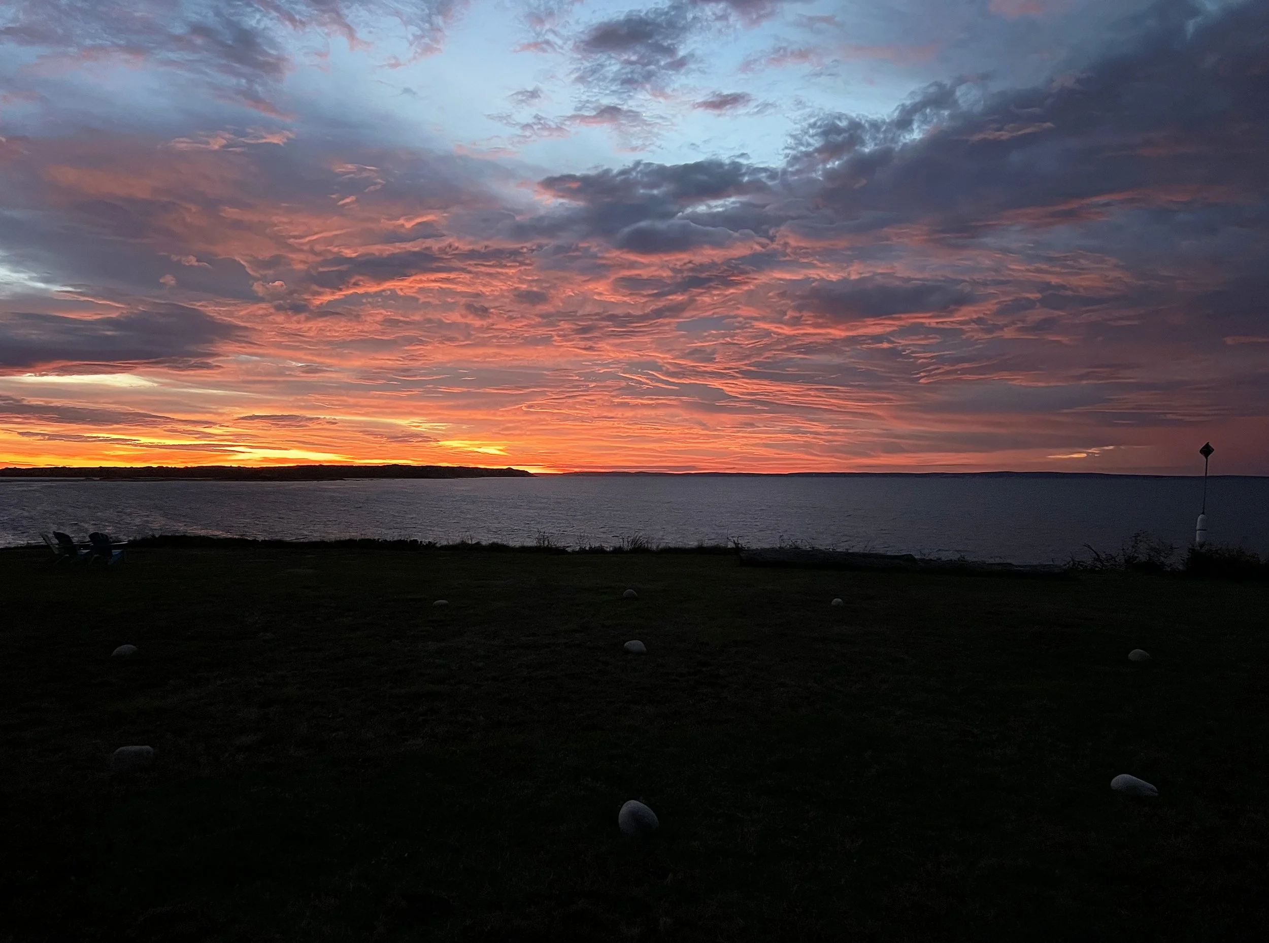 Sunrise facing due east, September 17, 2025, 5:59am EST