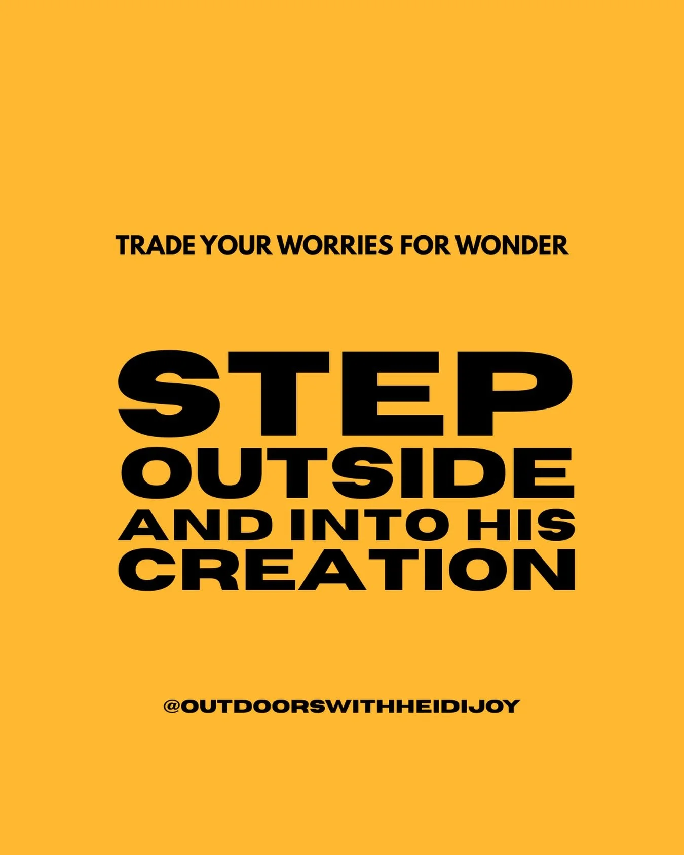 When anxiety builds and the enemy tells you God doesn&rsquo;t see your situation, I want you to step outside and really look at creation.

See how He clothes every flower, feeds every bird, orders every season with perfect timing? 

The same God who 