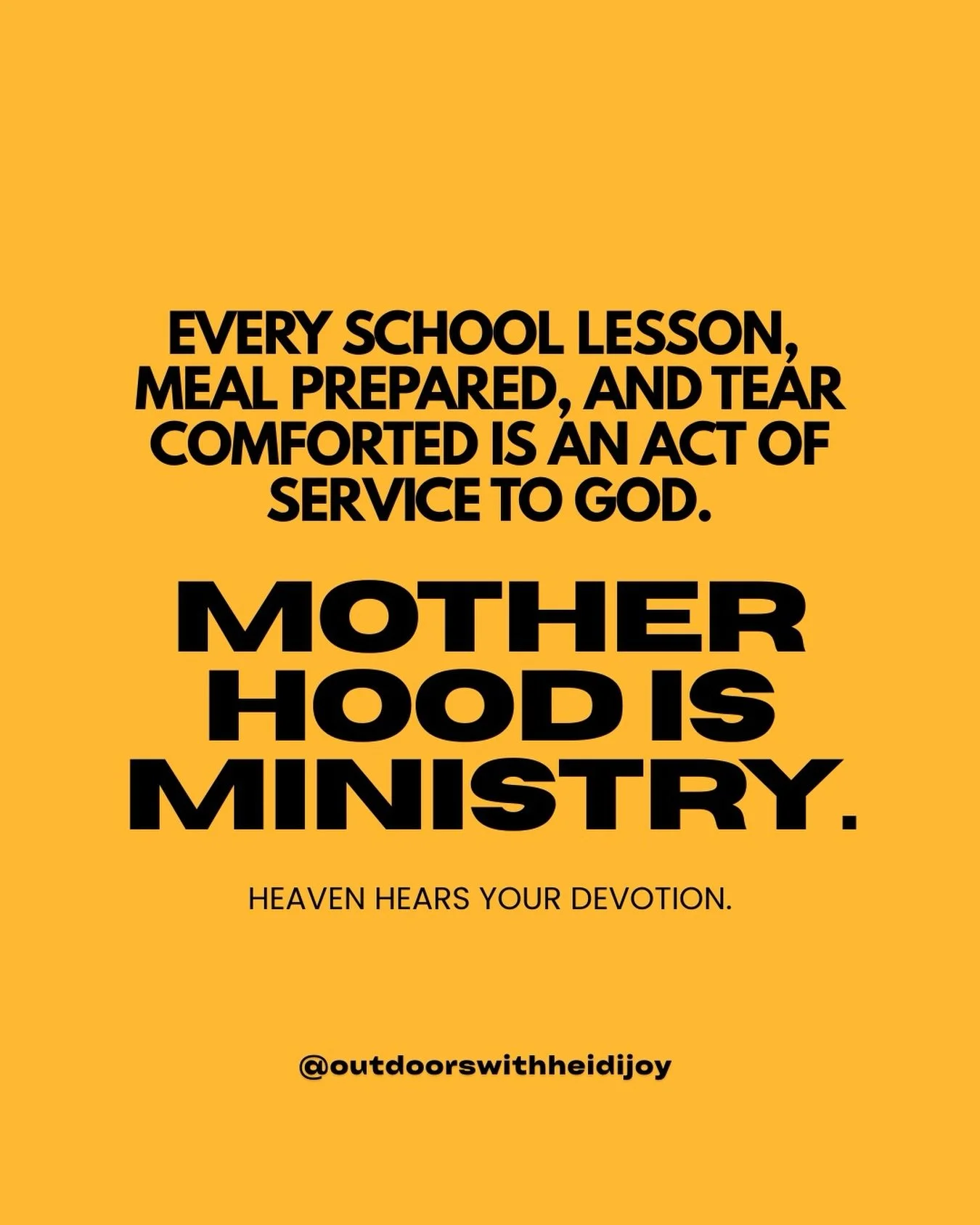 The shift is here.
The home is rising again
as the heart of a nation.
Motherhood is ministry 💛

✨Please Share and be an encouragement to a mom you see who is making a difference