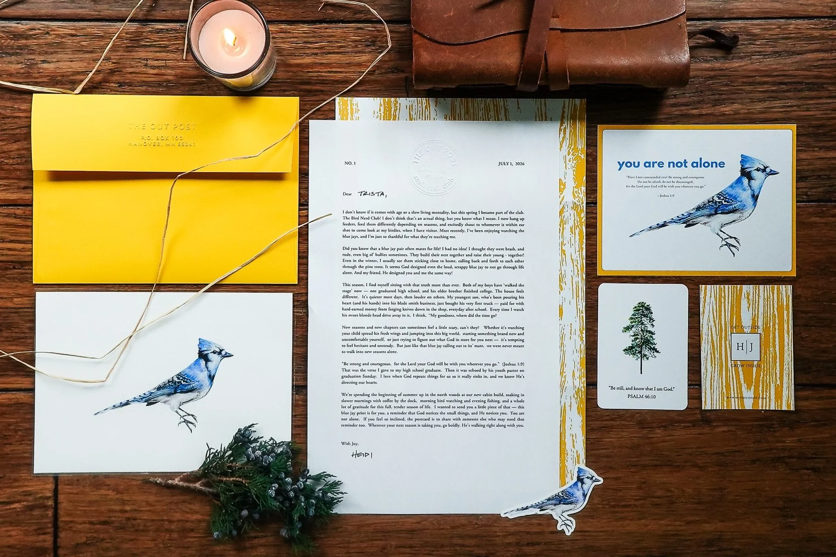 I want to show you what I&rsquo;ve been working on in my spare time 😉
This is The OUT Post &mdash; a little bit of slow mail for a fast-paced world 💌

Every month, I hand-paint a nature print, write a personal letter, and tuck in a postcard you can