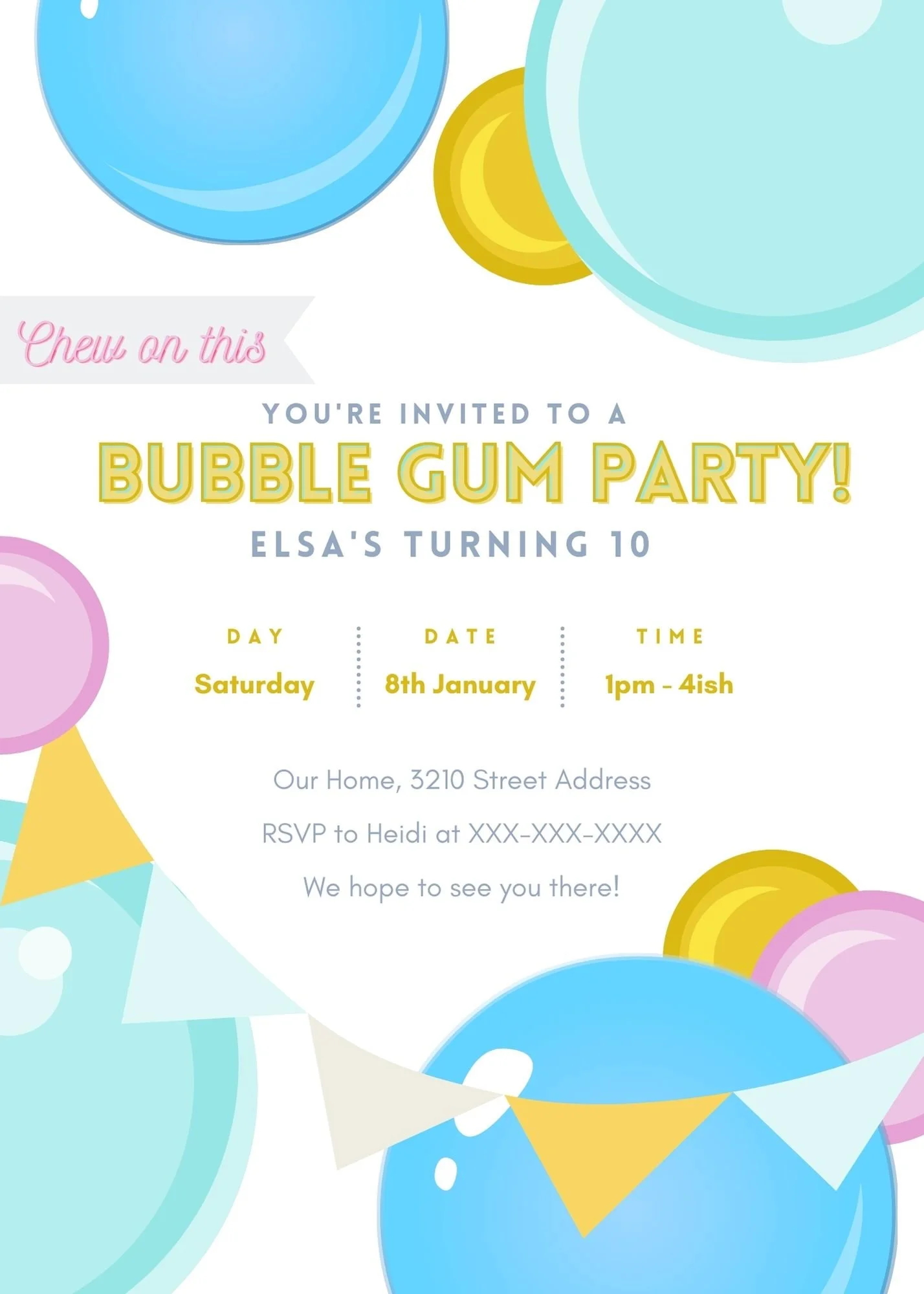 Birthday Party Ideas Bubble Gum Birthday Party — with Heidi Joy
