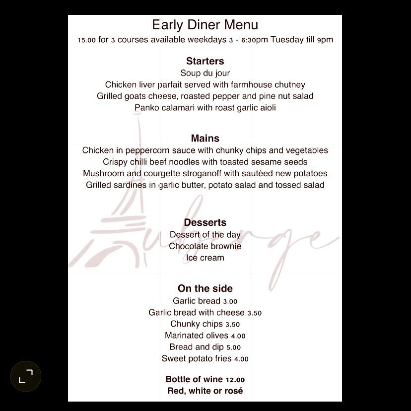 New early diner menu available weekdays 3-6:30pm Tuesday 3-9pm.  #frenchbistro #newmenu #southporteats #southportindependents #eatouttohelpout