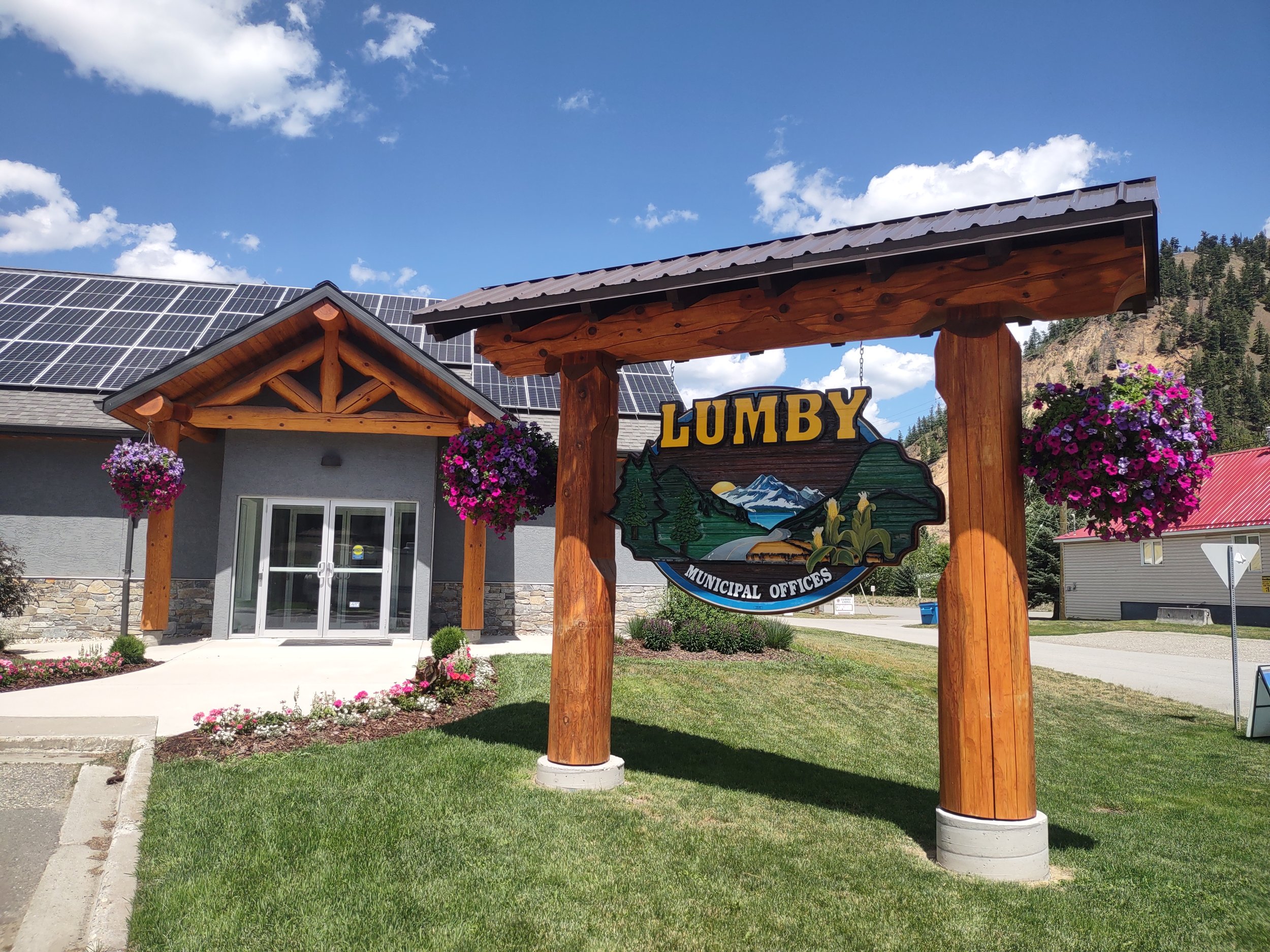 Growing Beautiful Hanging Baskets for the Village of Lumby
