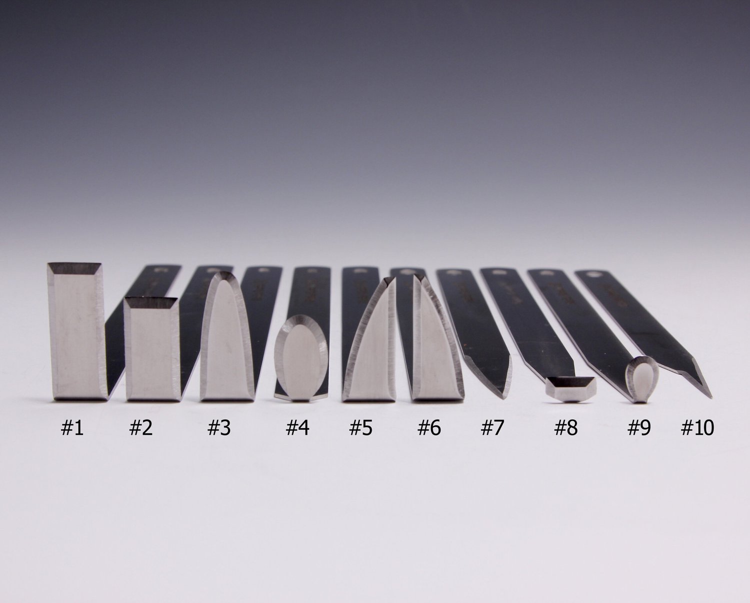 A Set of 10 -The Best Stainless Steel Pottery Trimming/Chattering