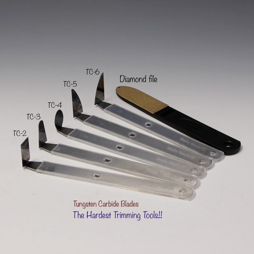 A choice 1 out of 5 Tungsten Carbide + a diamond file~The Hardest Trimming/Chattering/Curving Tools) Designed by  Hsin-Chuen Lin