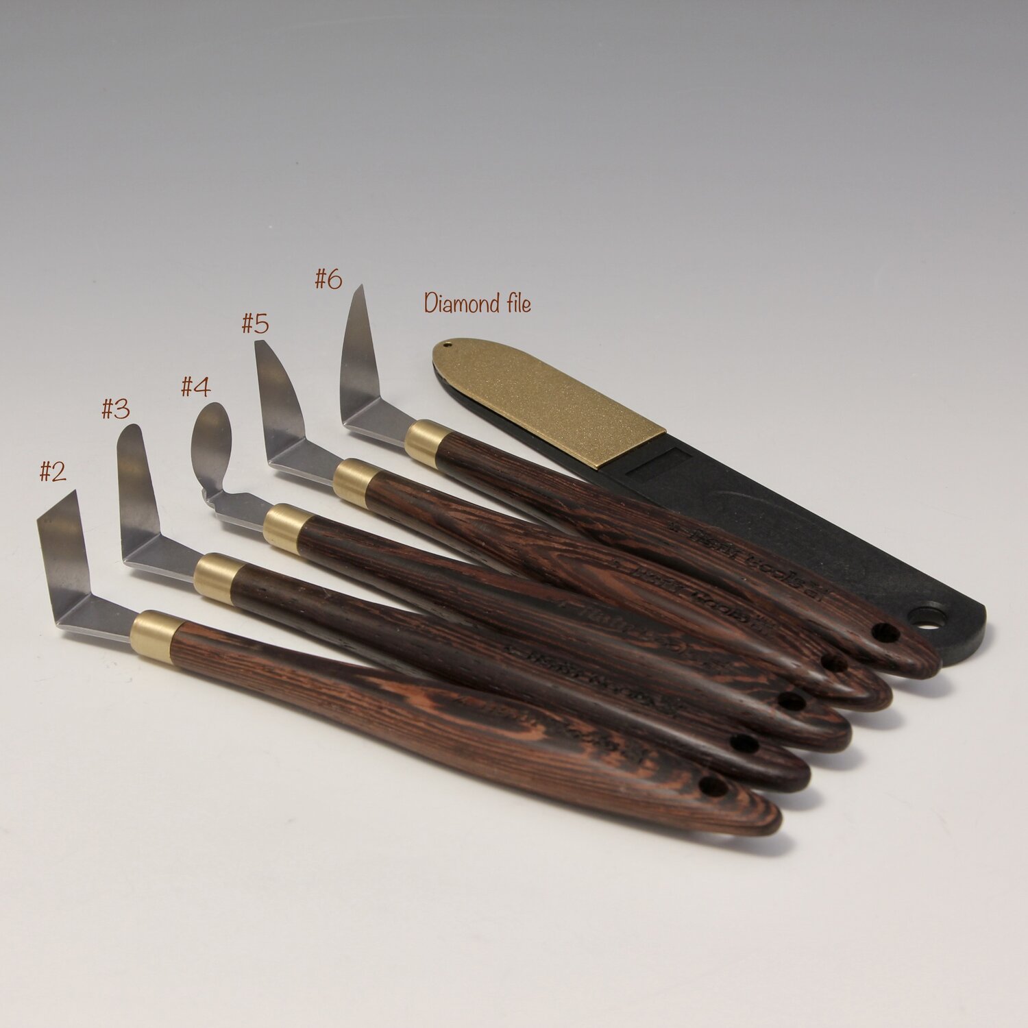 A Set of 7 - The Best Stainless Steel Pottery Trimming / Chattering Tools  (© Copy right #TXu 1-961-453) by Master Potter HsinChuen Lin 林新春 —  Hsin-Chuen Lin Ceramics & Tools