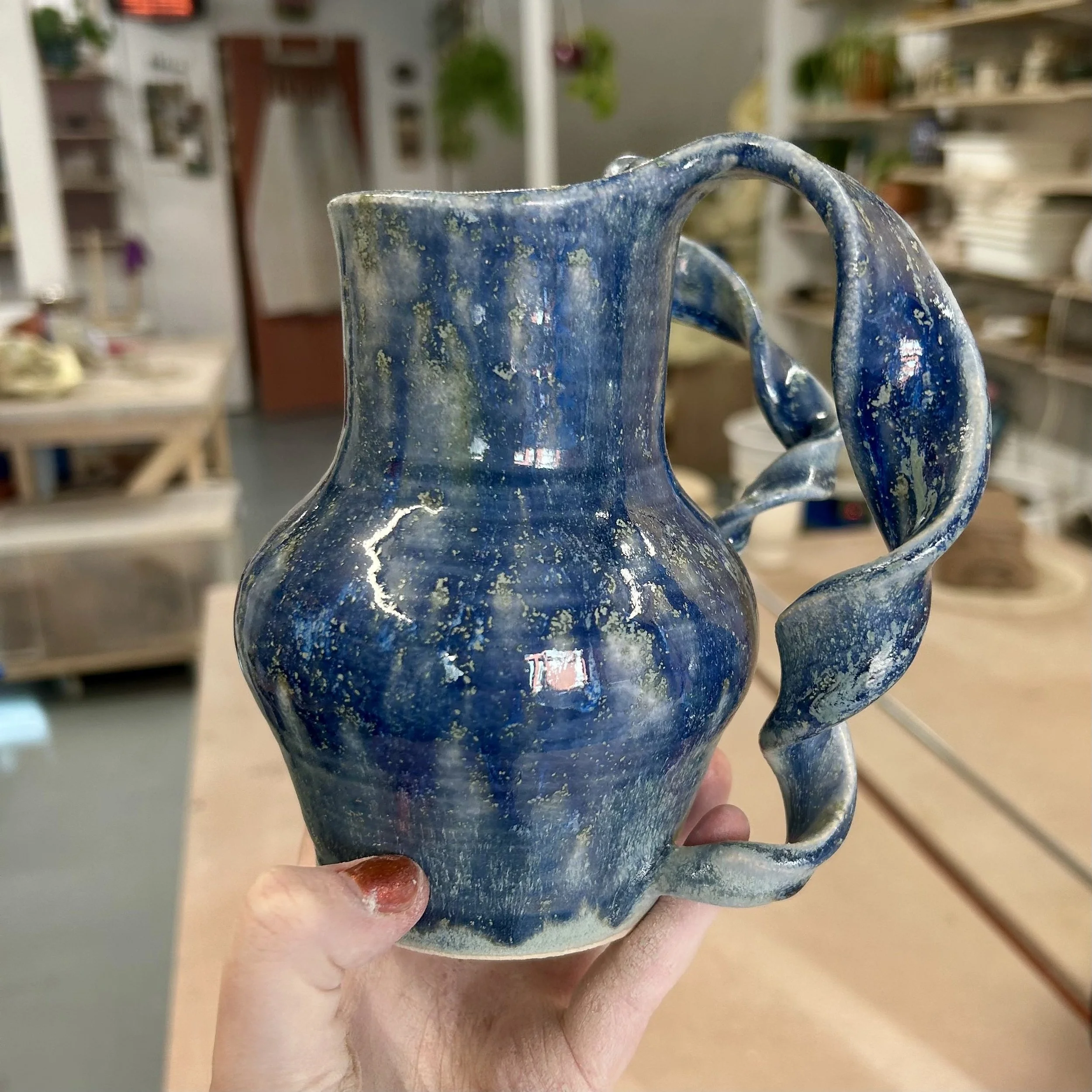 Altered Amphora Vase - Layered cobalt