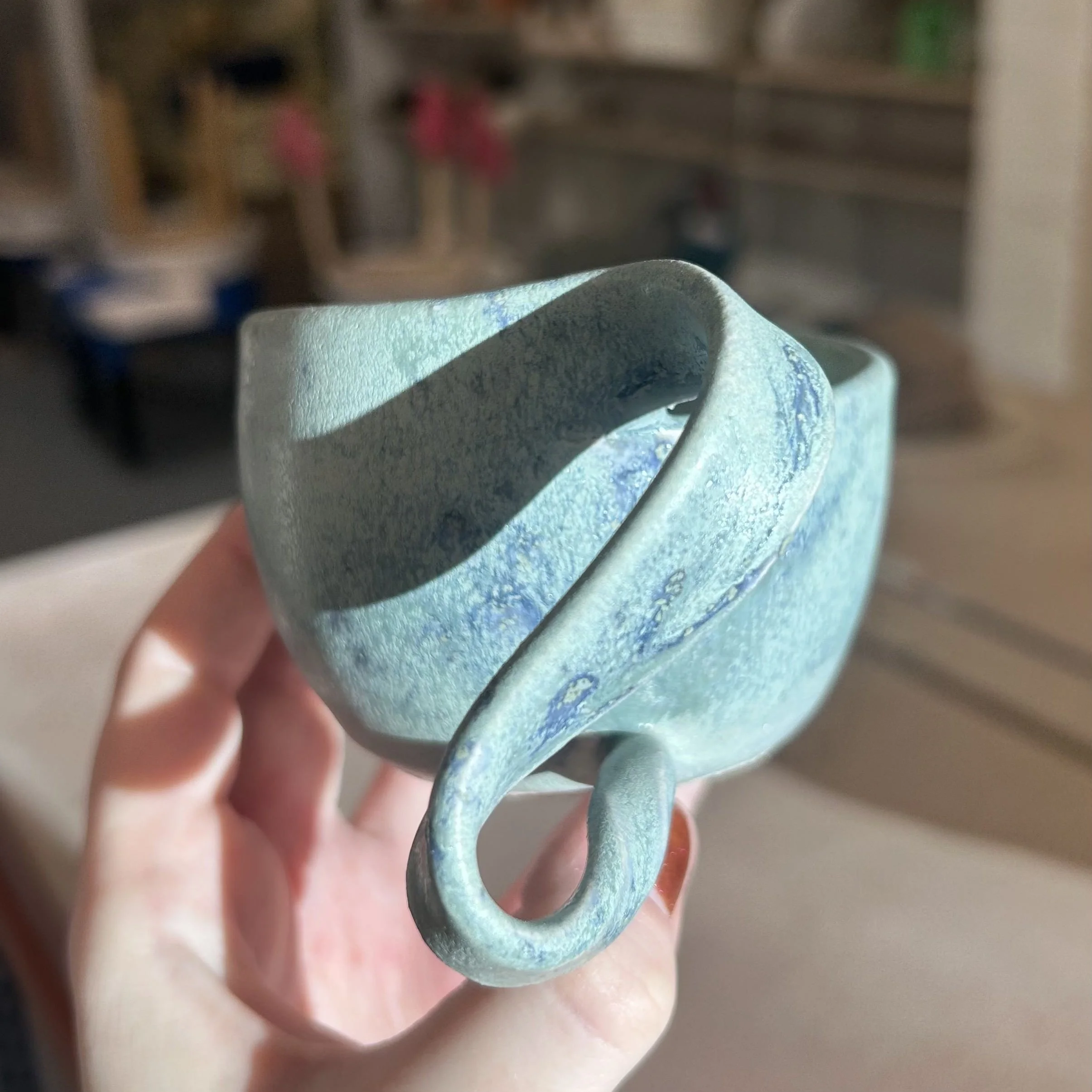 Helix handle mug - Turquoise