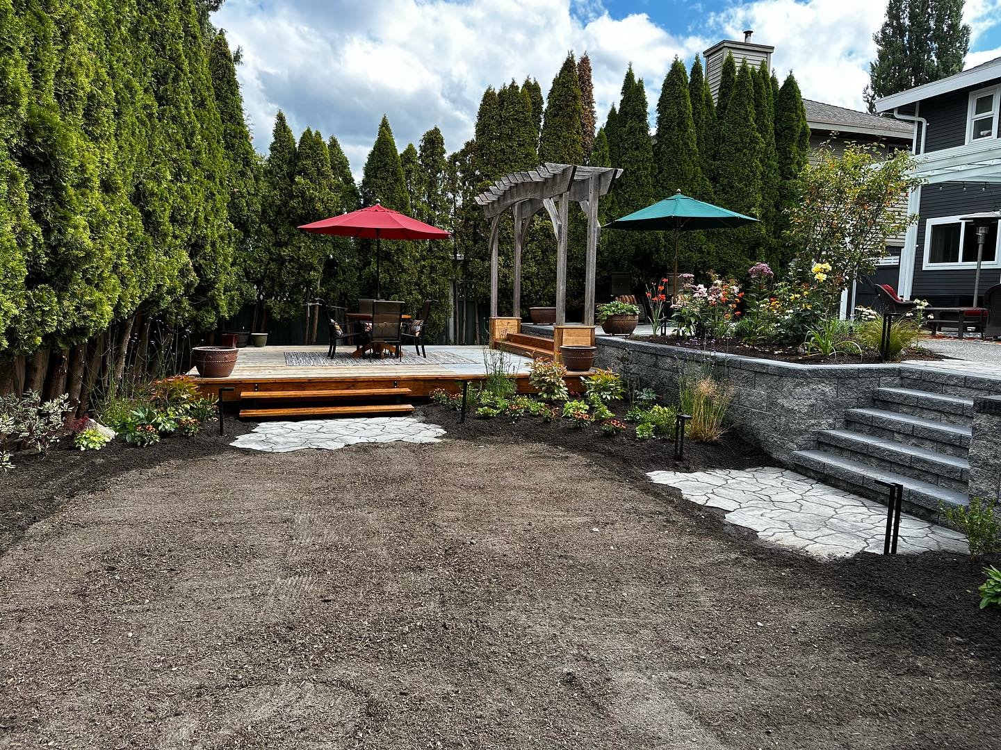 Garden beds planted; ready for the final touch&hellip; 
Amazing that planted for only an hour and already bees, butterflies, other pollinators &amp; hummingbirds are exploring!

@artsnursery 
@specimentreesnurseries @goldensprucenurseries @cummingstr