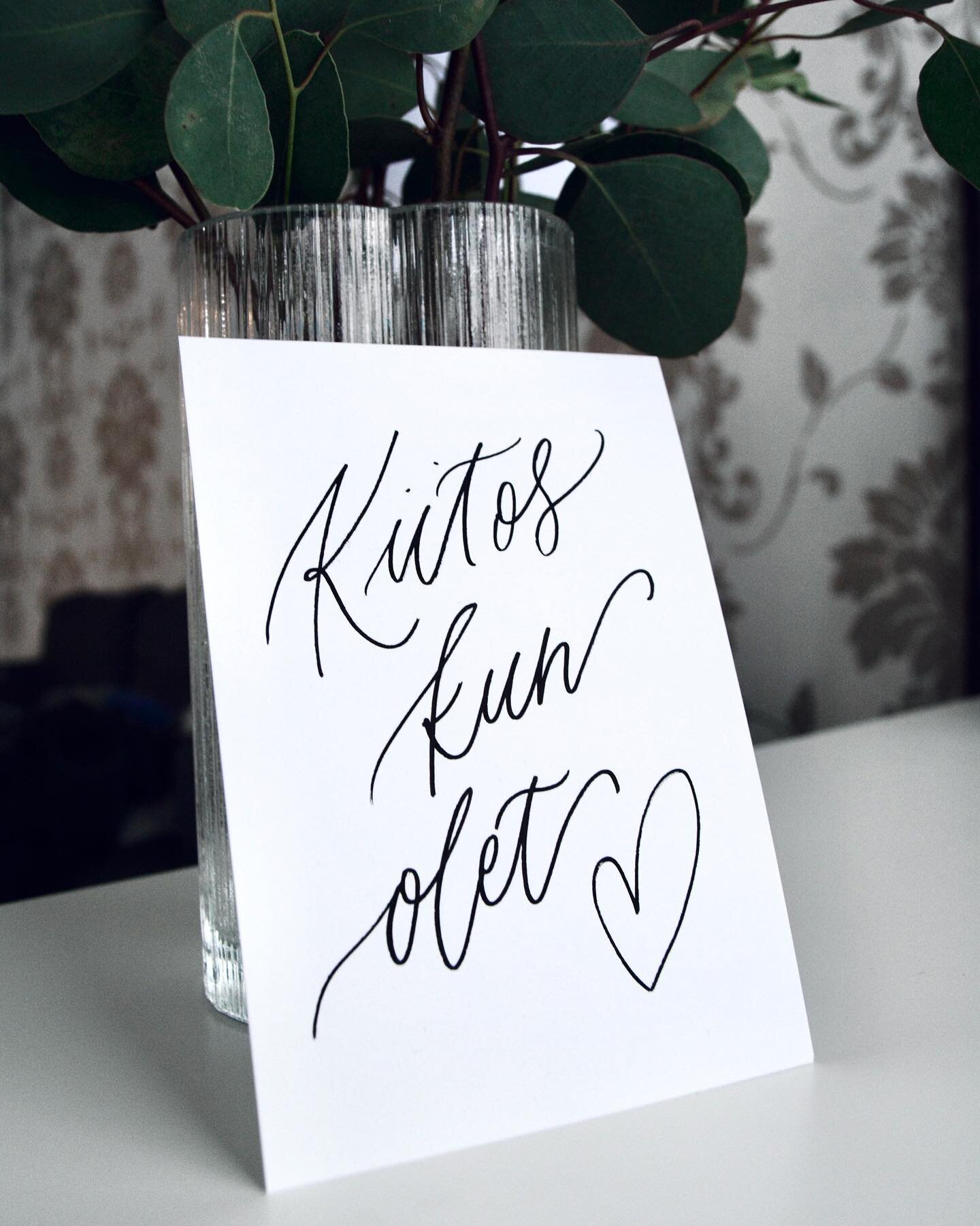 Kivaa sunnuntaita kaikille 💕

#moderninalligrafia #moderncalligraphy #kalligrafia #calligraphy #innacreative #yst&auml;v&auml;np&auml;iv&auml;