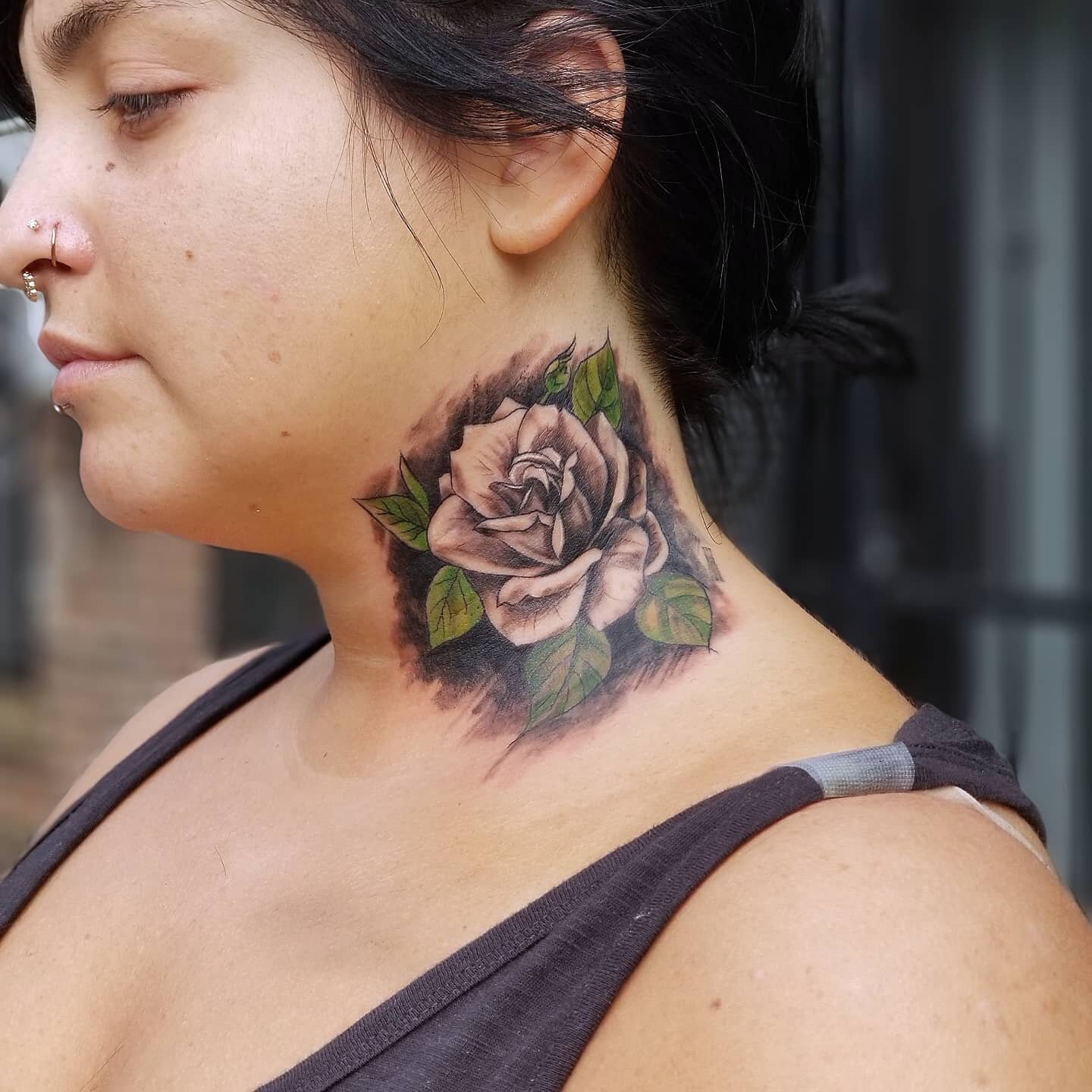 Neck Rose Tattoo for Adri

#rosetattoo #necktattoo #badass #watercolor #blackandgreyrose