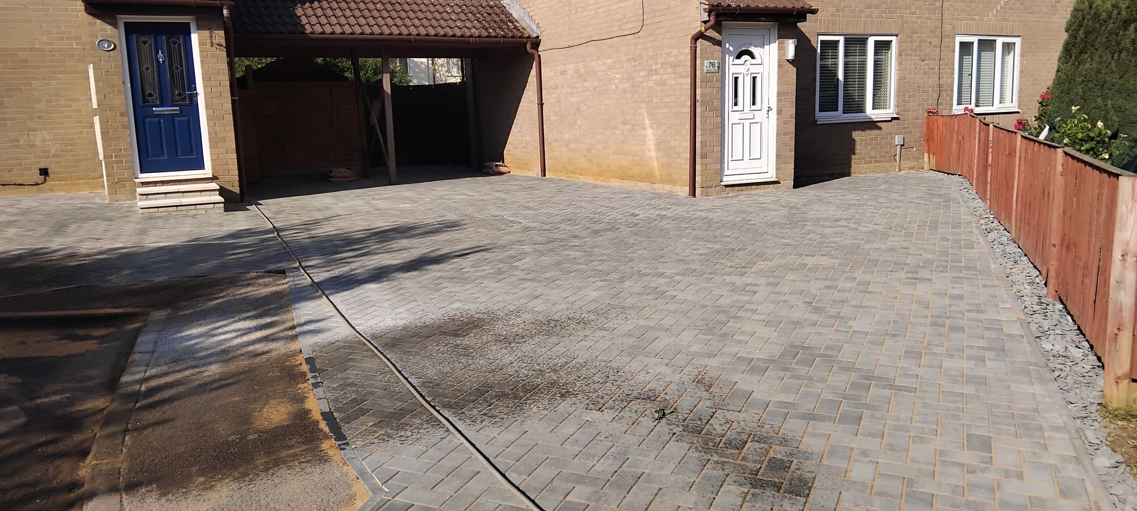 Herringbone driveway