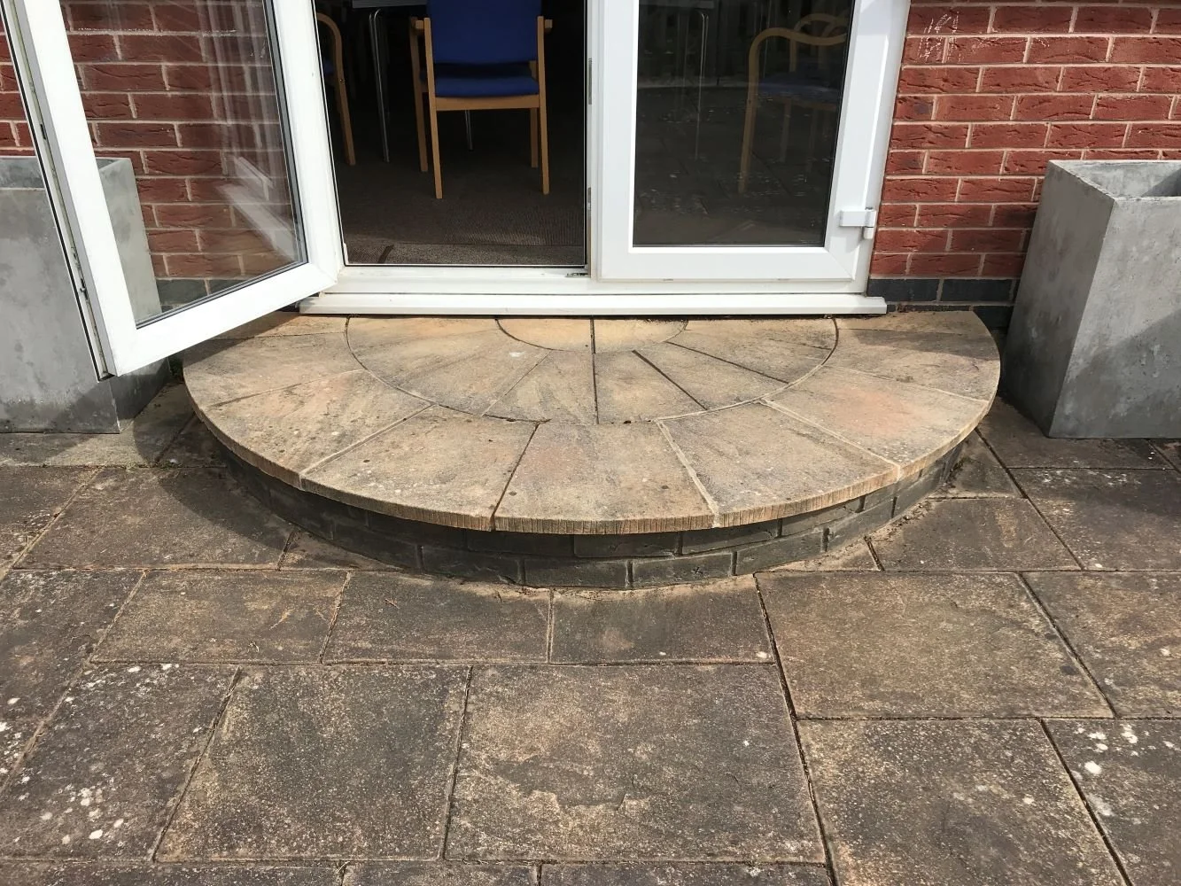 outdoor patio tiles with patio doors.JPG