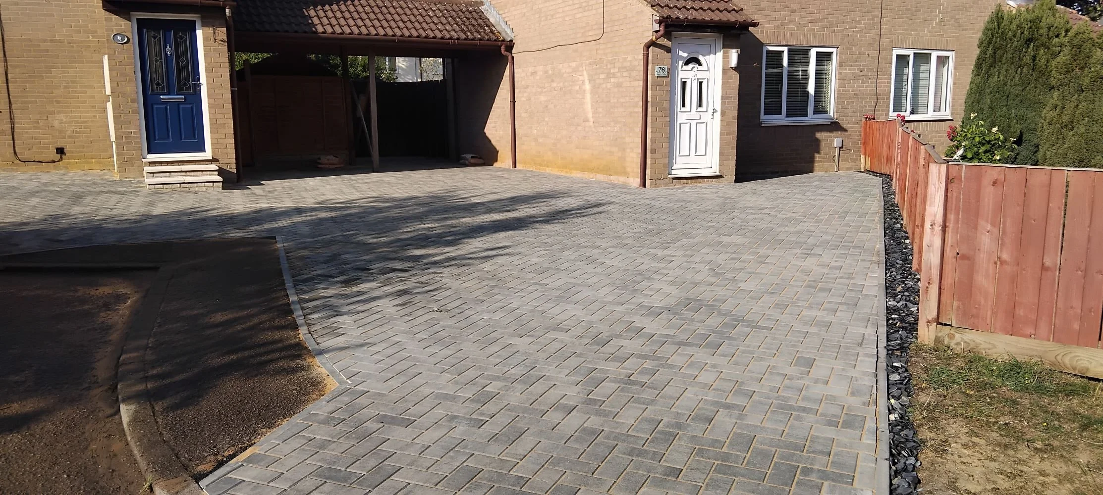Paved Herringbone Brick Driveway - Kettering