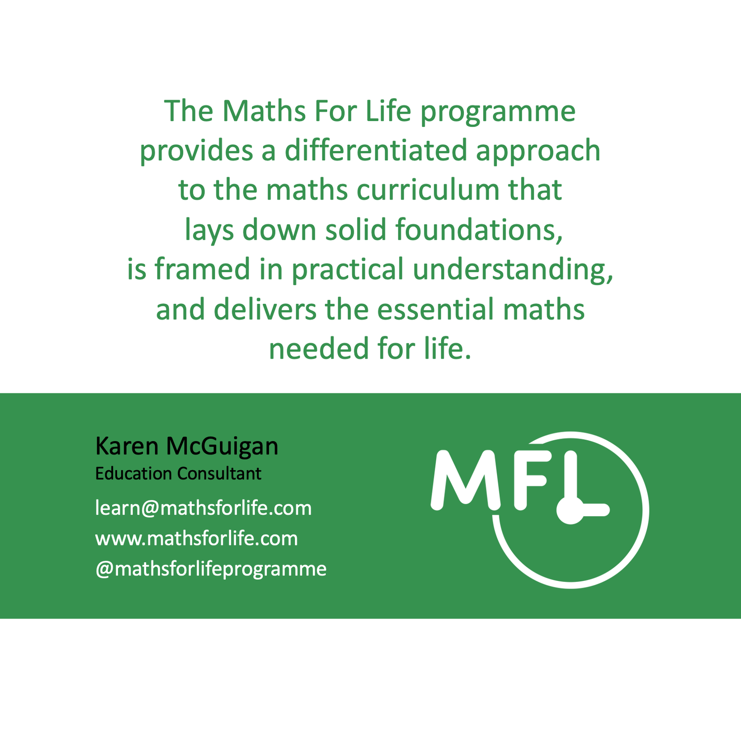 Maths For Life - A Differentiated Approach®