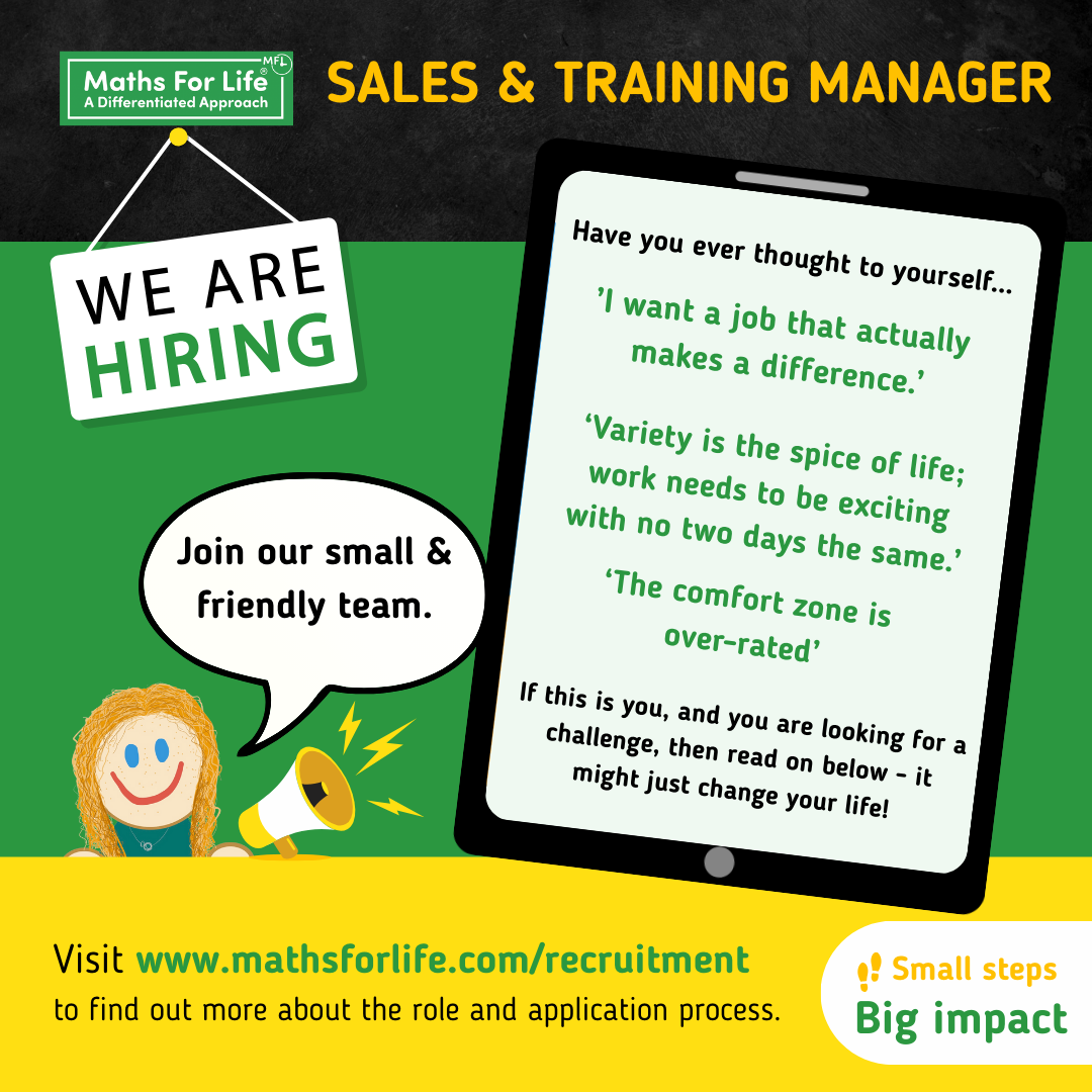Vacancy - Sales &amp; Training Manager