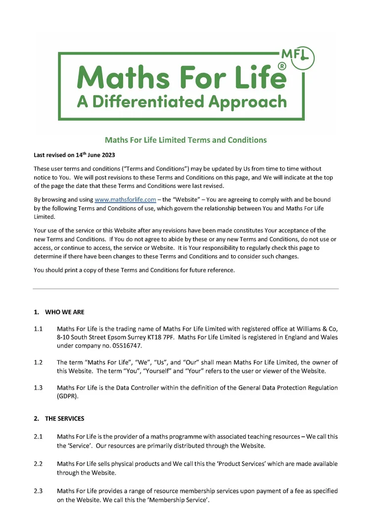 Maths For Life - A Differentiated Approach®