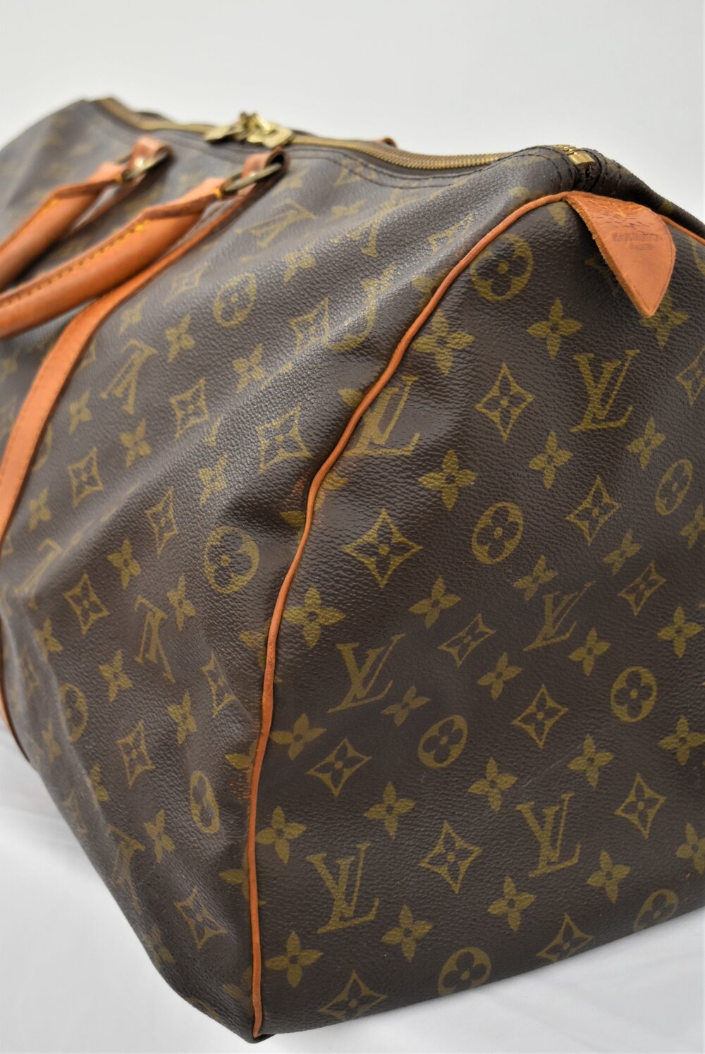 Keepall city bag Louis Vuitton Brown in Cotton - 32073505