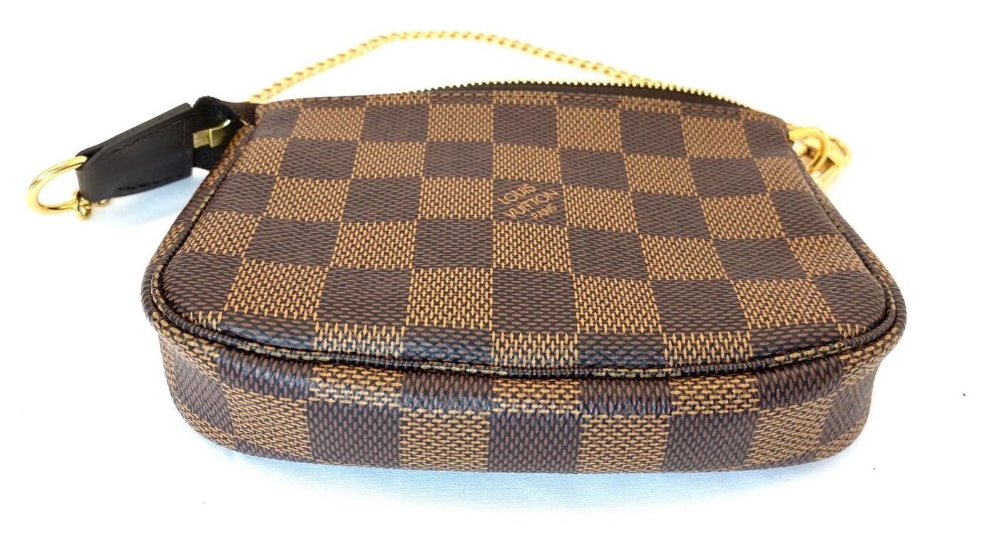 Pochette Accessoires Damier Azur Canvas - Women - Small Leather