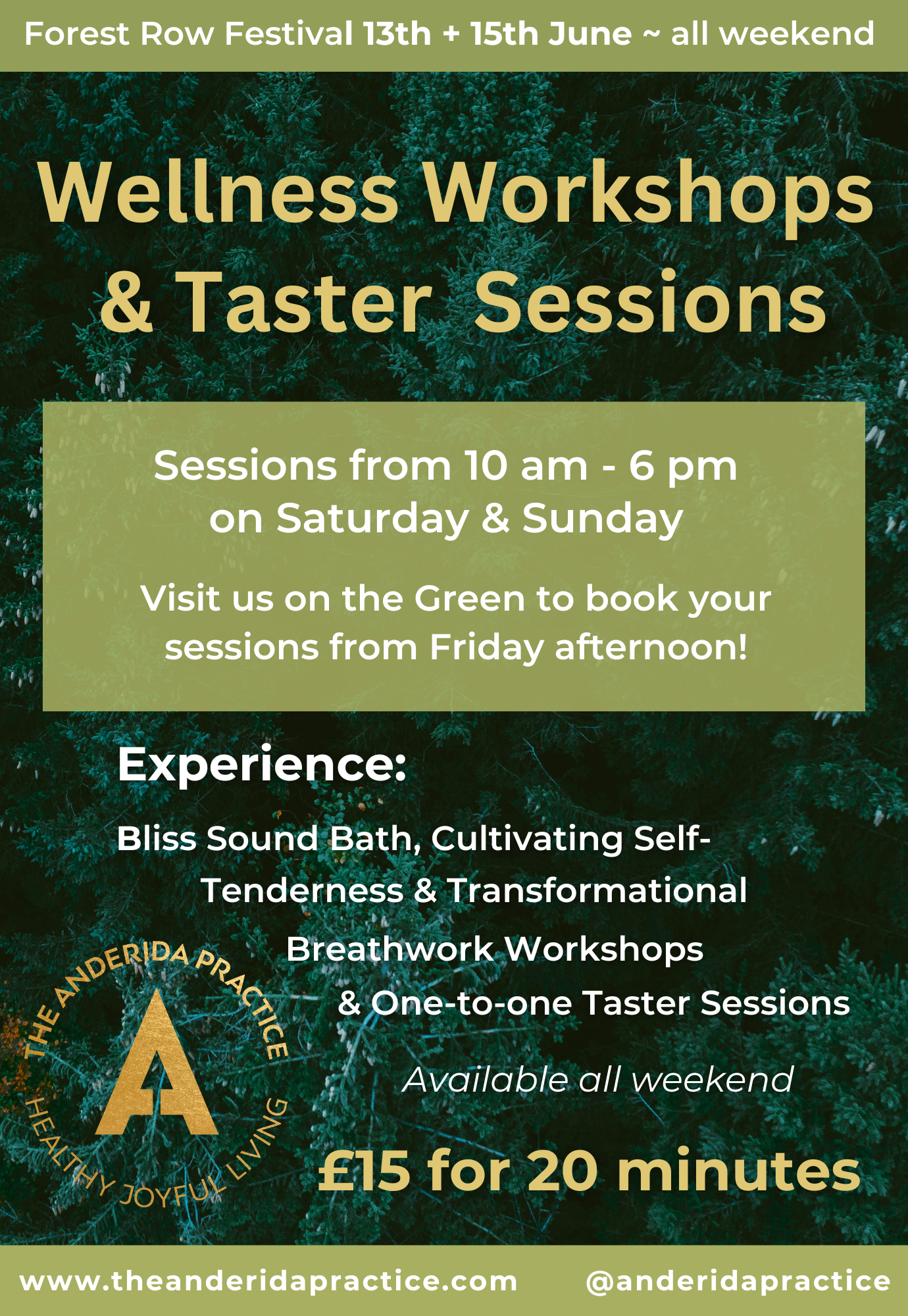 Join Us at the Forest Row Festival – Wellness, Talks, Workshops &amp; Taster Sessions