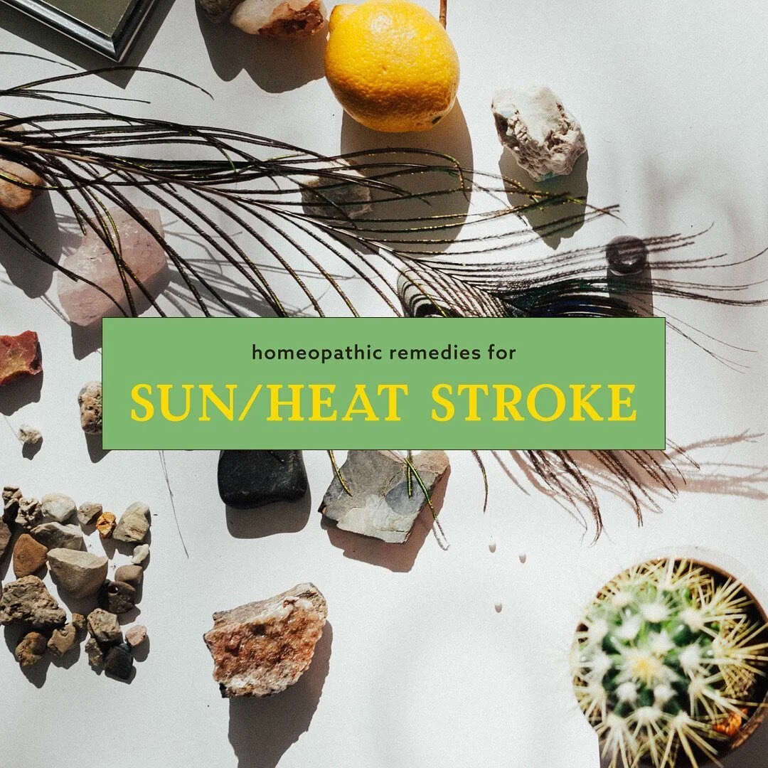 Homeopathy can truly save the day when it comes to sun and heat stroke. Not sure which is which? Sun stroke is too much sun (turned into heat) on the head and heat stroke is too much heat in the body. Both affect our heat regulating and circulatory s