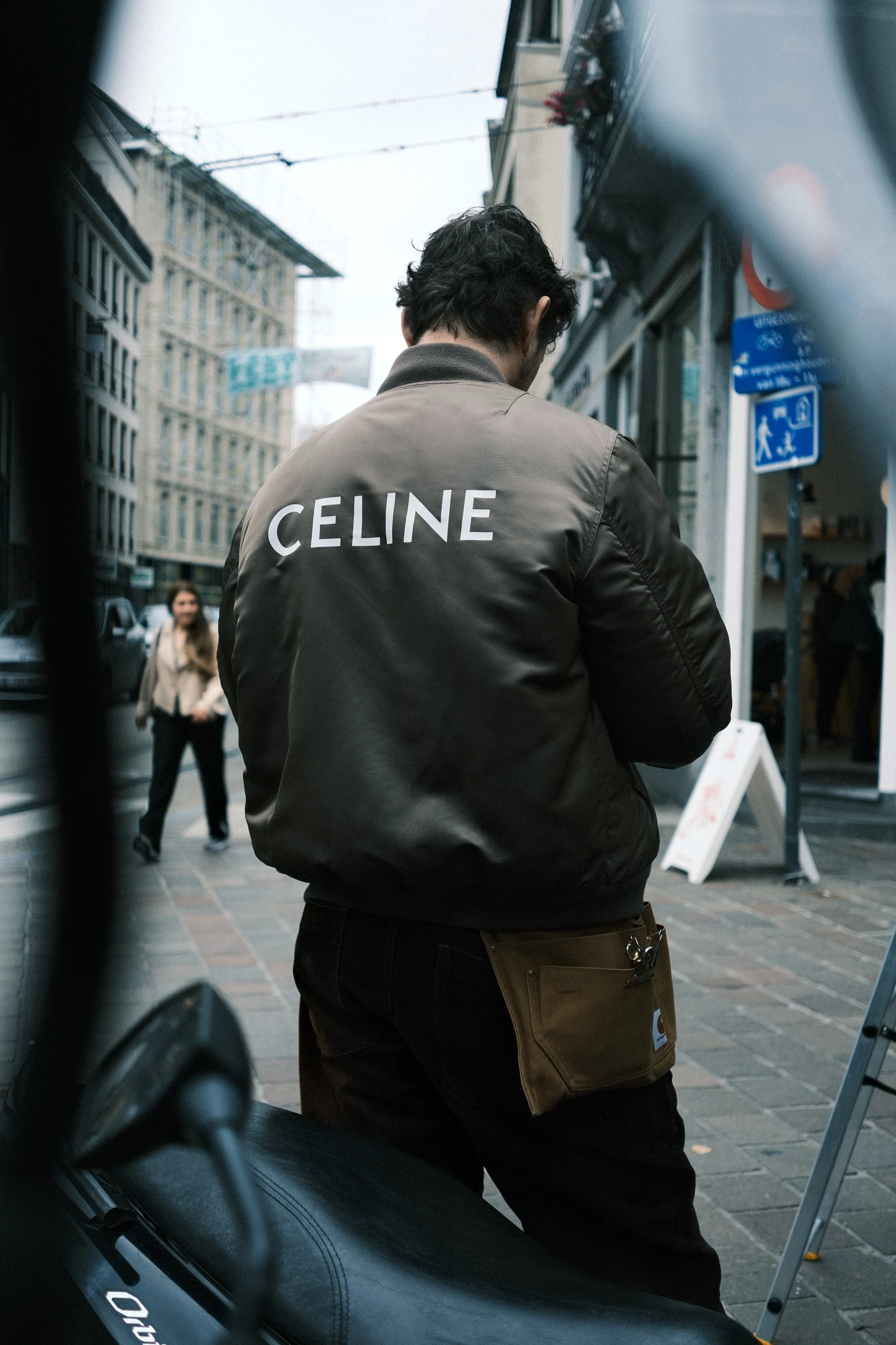 blouson jacket celine streetstyle look