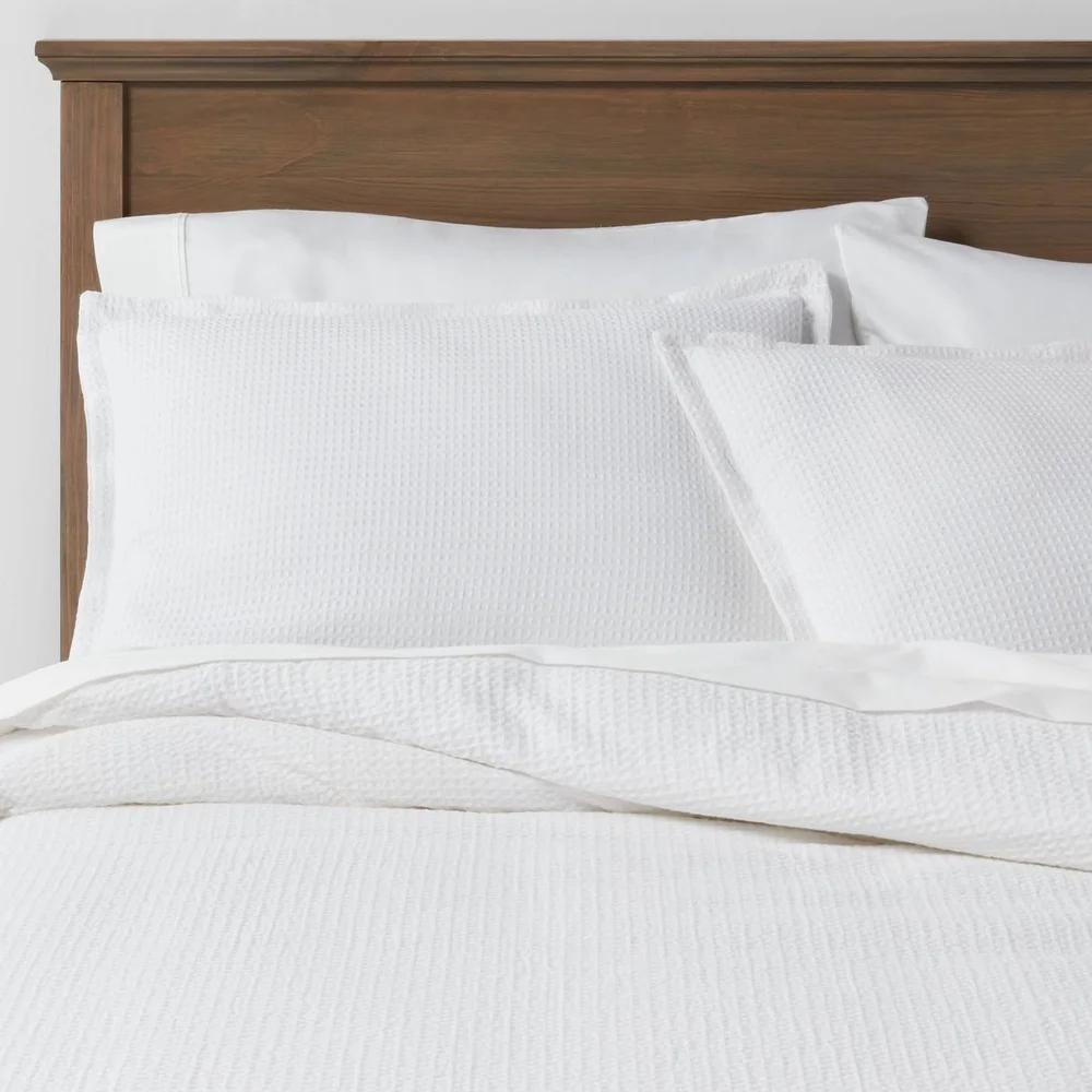 Washed Waffle Weave Duvet Cover &amp; Sham Set - Threshold™ : Target