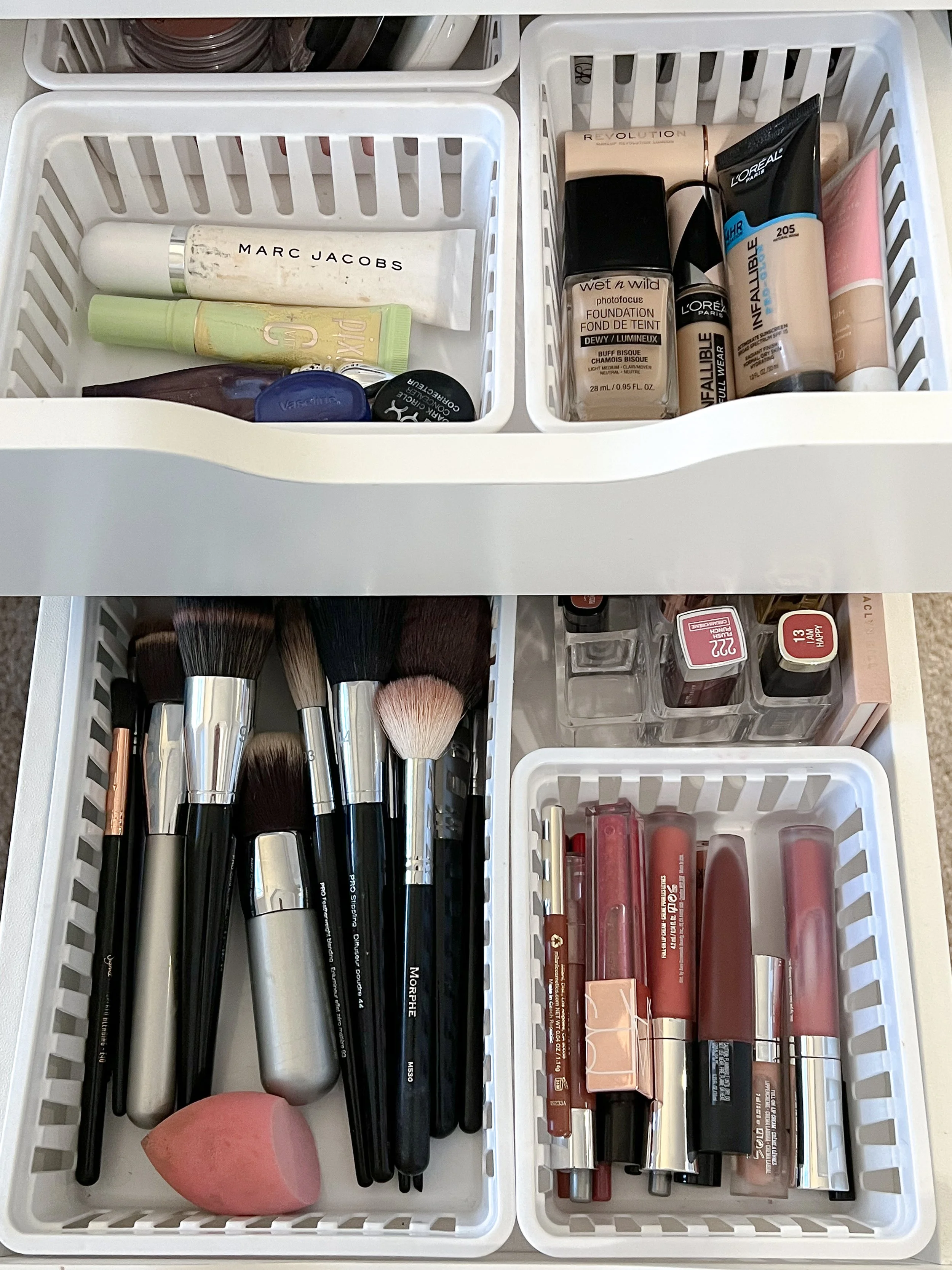 Makeup Vanity Organization