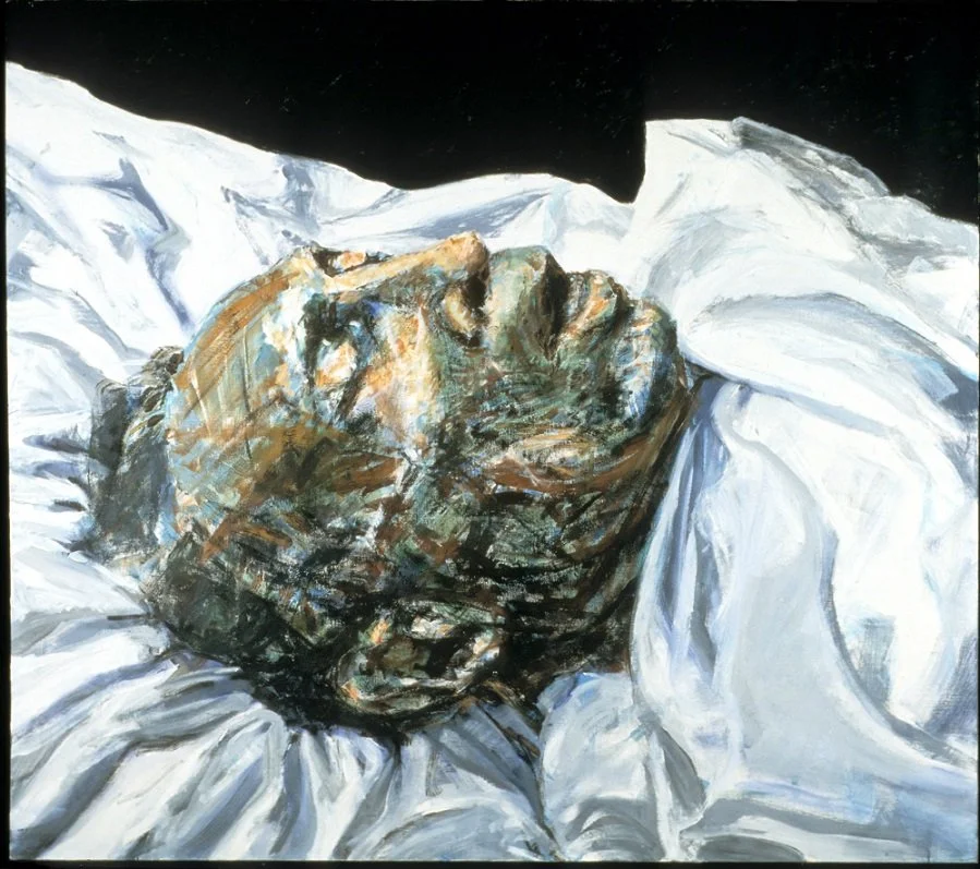 “Death Mask” 86”x96” egg tempera and oil on linen 1990