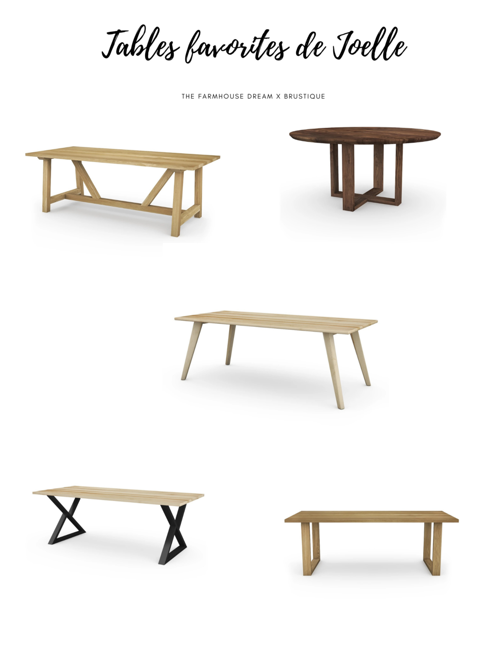 Tables en bois Brustique