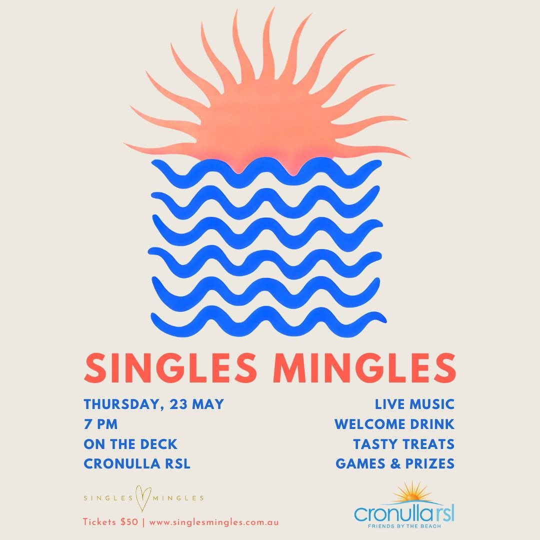 🎉✨ Calling all singles! Join us for a fabulous Singles Mingle event on the deck, happening Thursday, 23rd May! 

Tickets are $50 which includes a welcome drink, tasty treats, and plenty of fun activities to spark connections. Don't miss out on this 