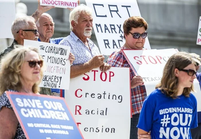 Capitol rally to "Stop critical race theory in Pennsylvania Schools" on July 14, 2021. Photo by Dan Gleiter.