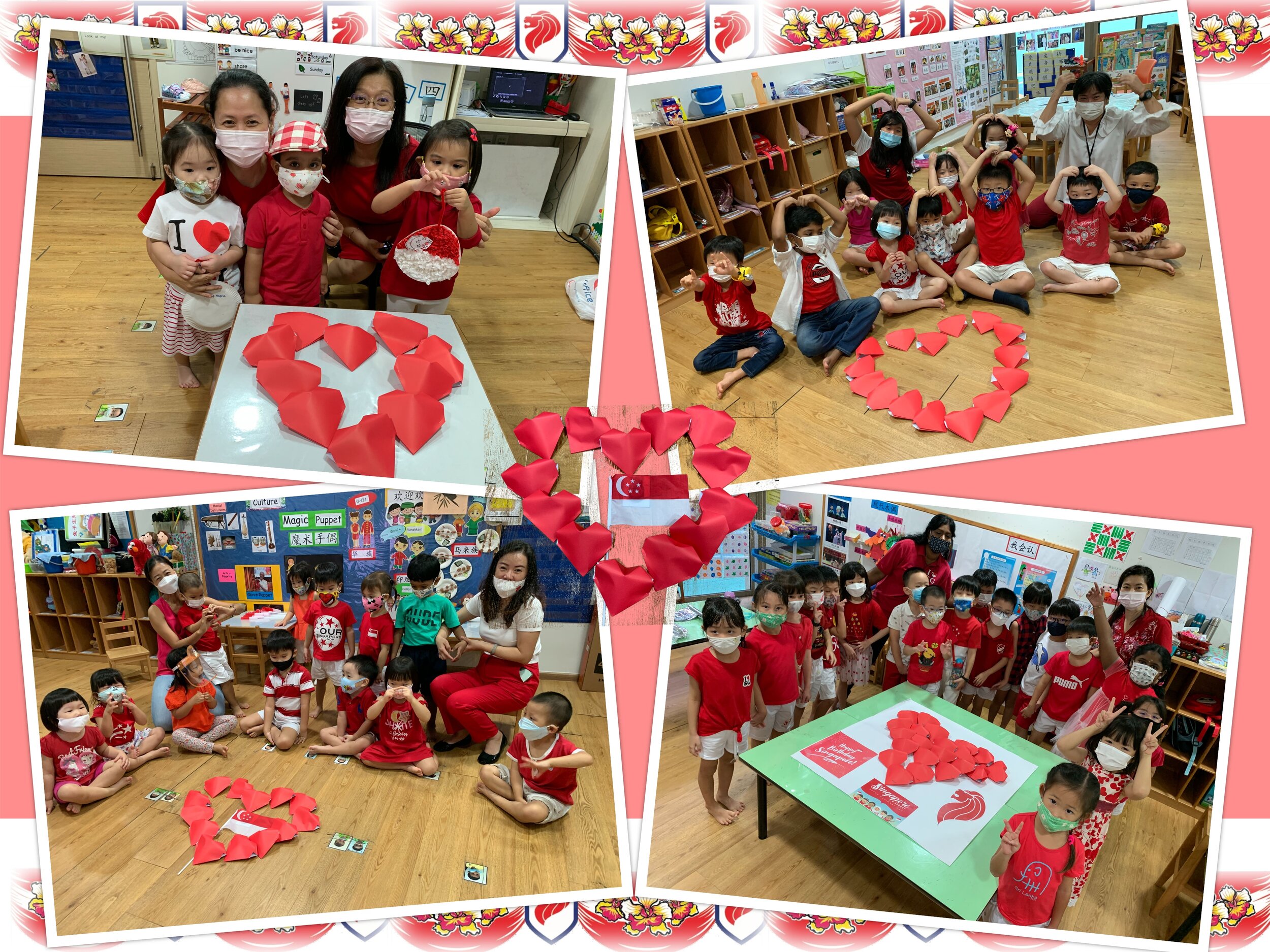  The  SINGAPORE's HEARTBEAT  - lovingly portrayed in various forms and sizes by ZBK's children   HAPPY 56th BIRTHDAY SINGAPORE!  