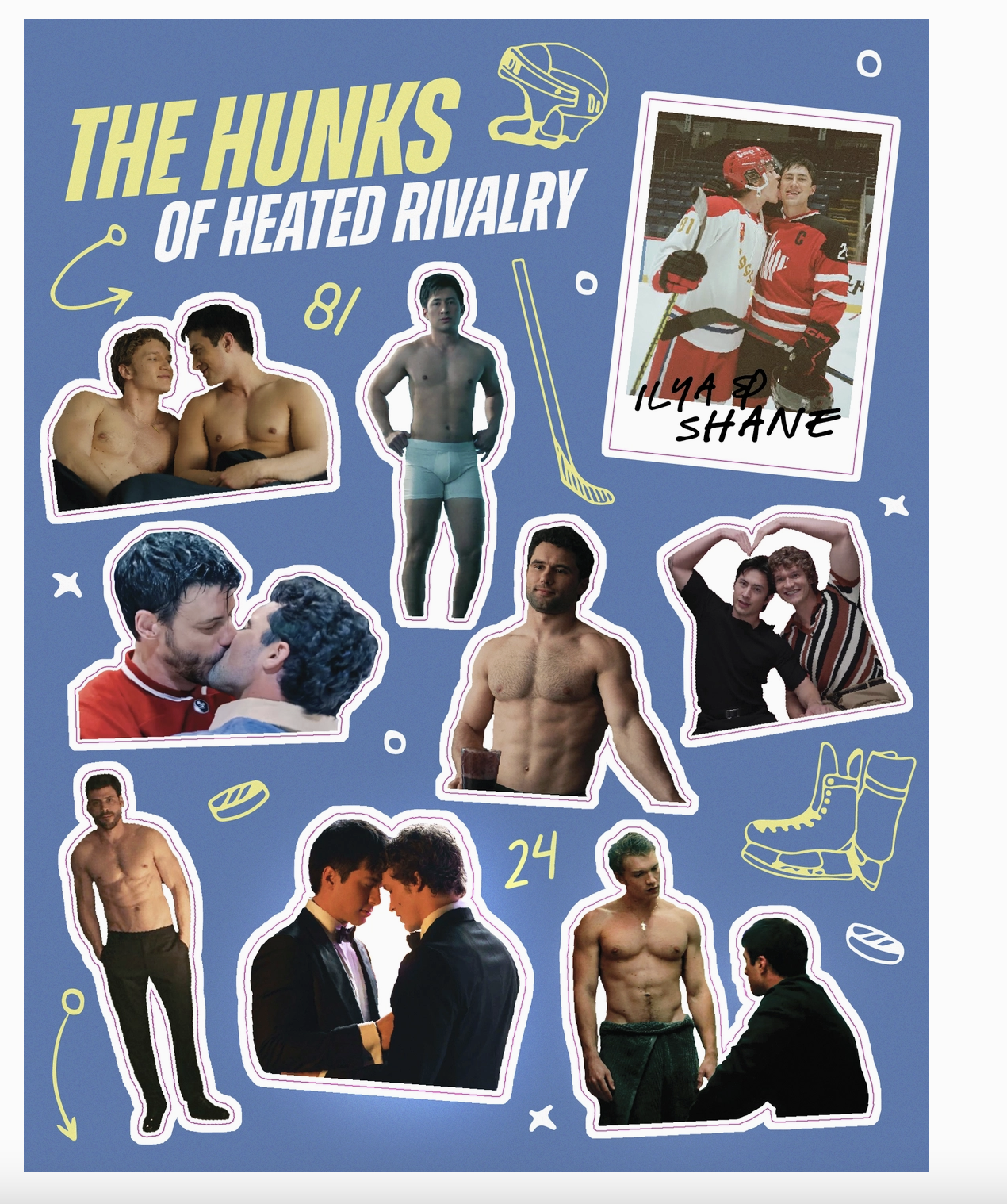 Hunks of Heated Rivalry Sticker Sheet